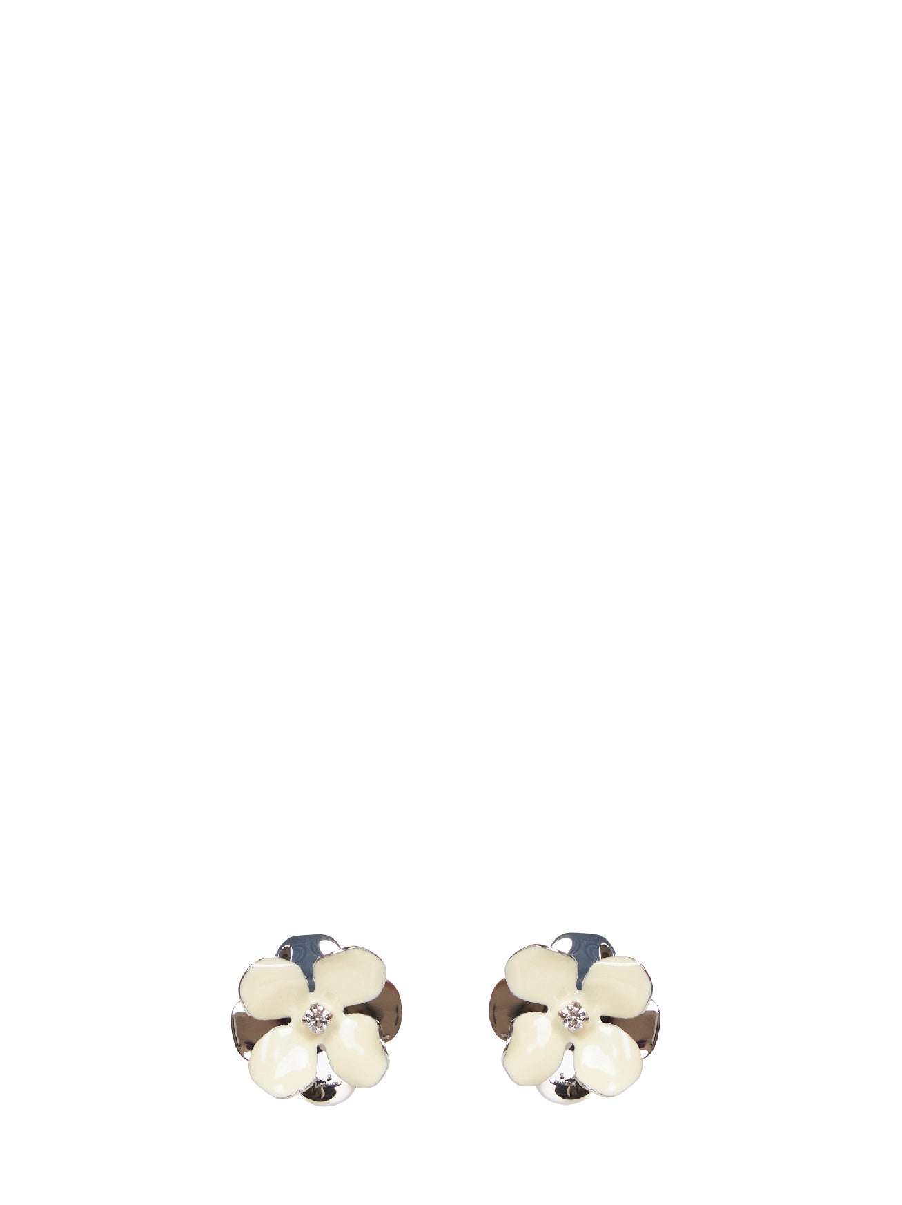 Marni Women Light Yellow Enamel Flower Stud Earrings MARNI
