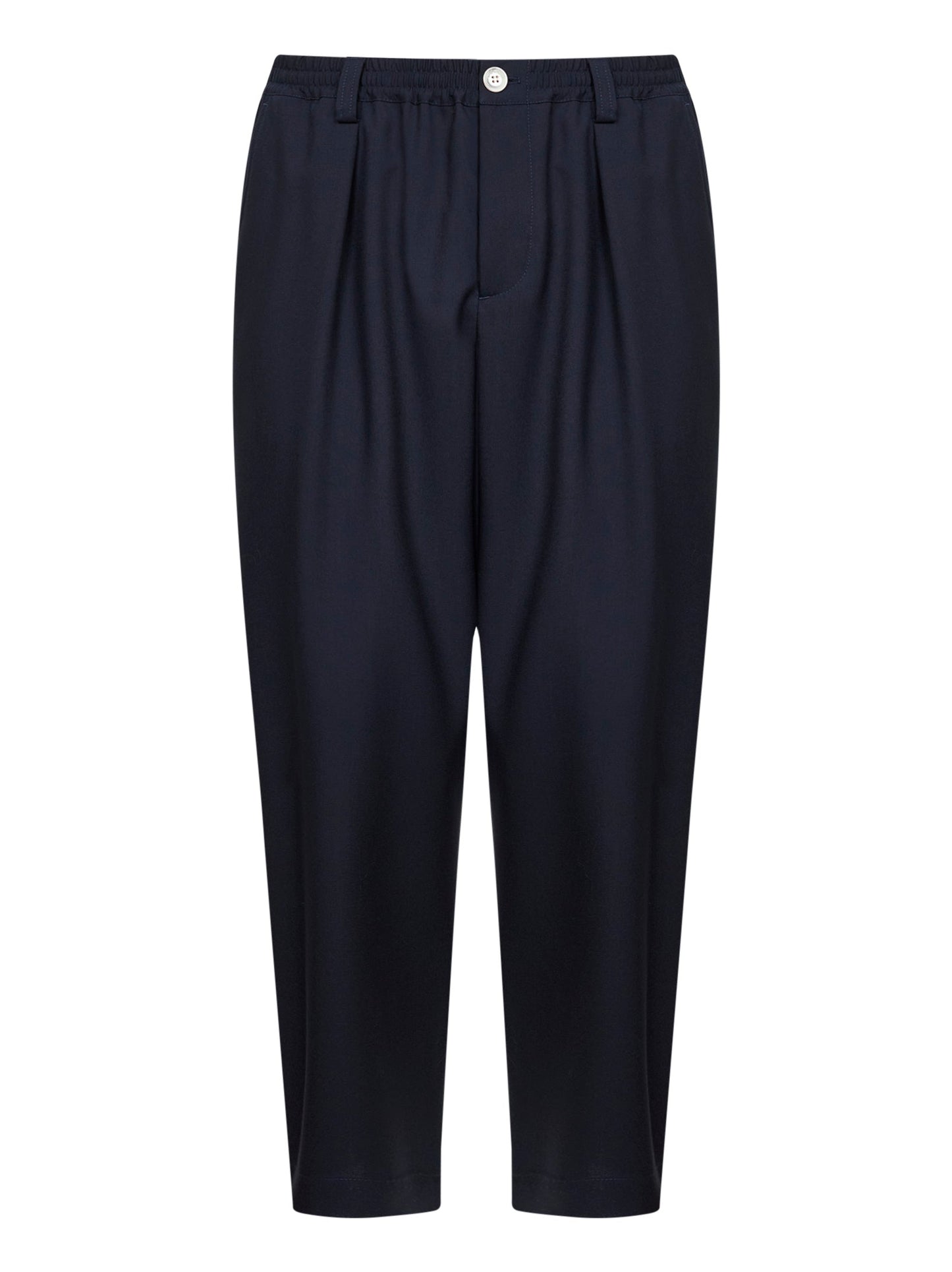 Marni Men Blue Tropical Wool Cropped Trousers MARNI