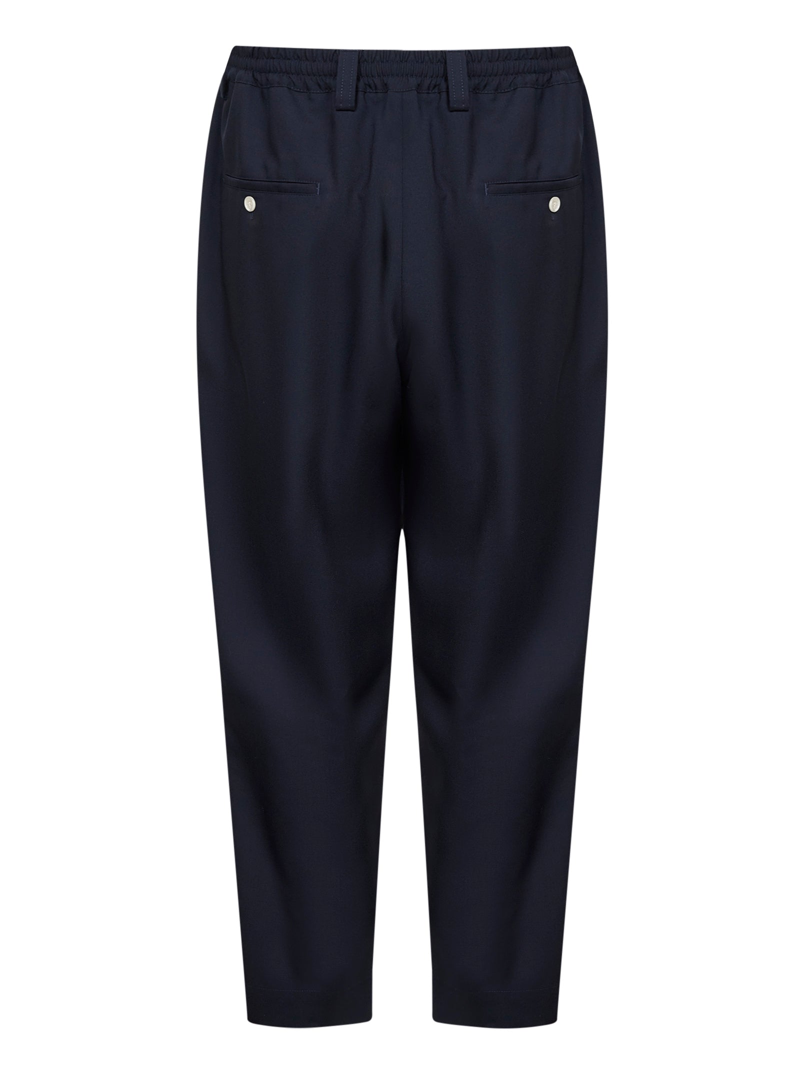 Marni Men Blue Tropical Wool Cropped Trousers MARNI