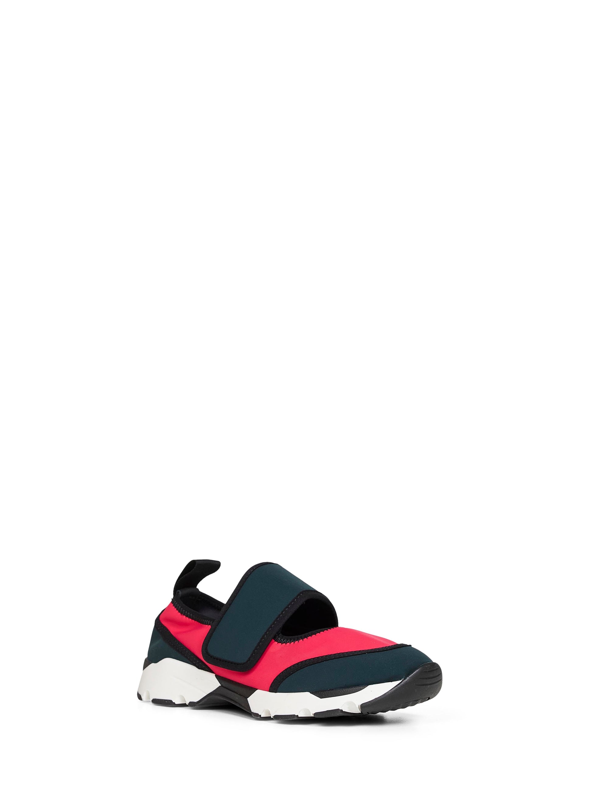 Marni Women Fuchsia And Green Lycra Mary Jane Running Sneaker MARNI