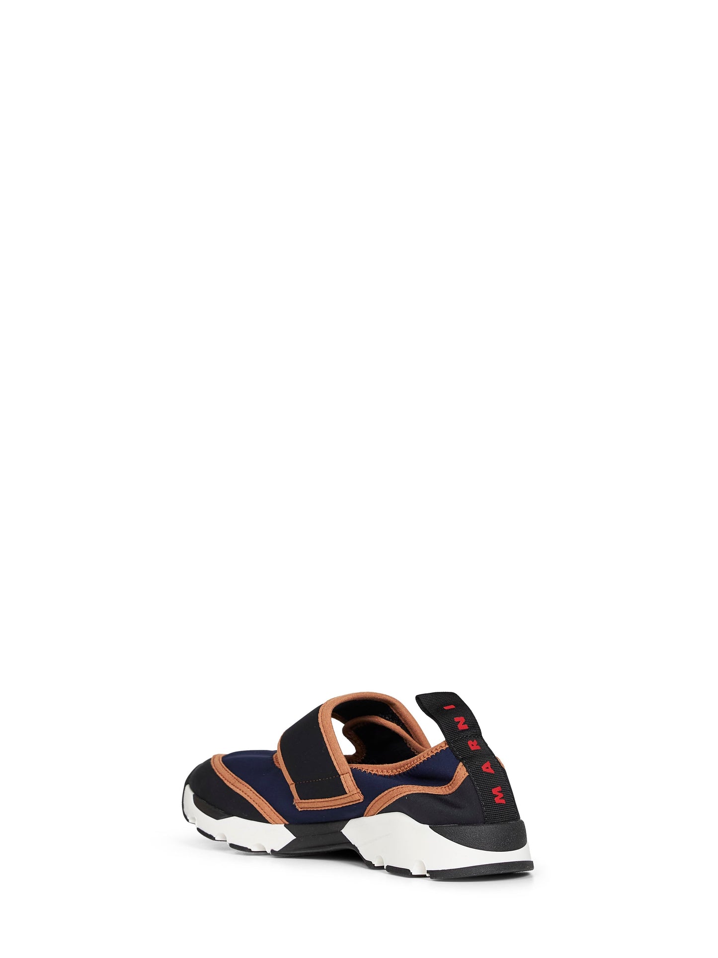 Marni Women Dark Blue And Black Lycra Mary Jane Running Sneaker MARNI
