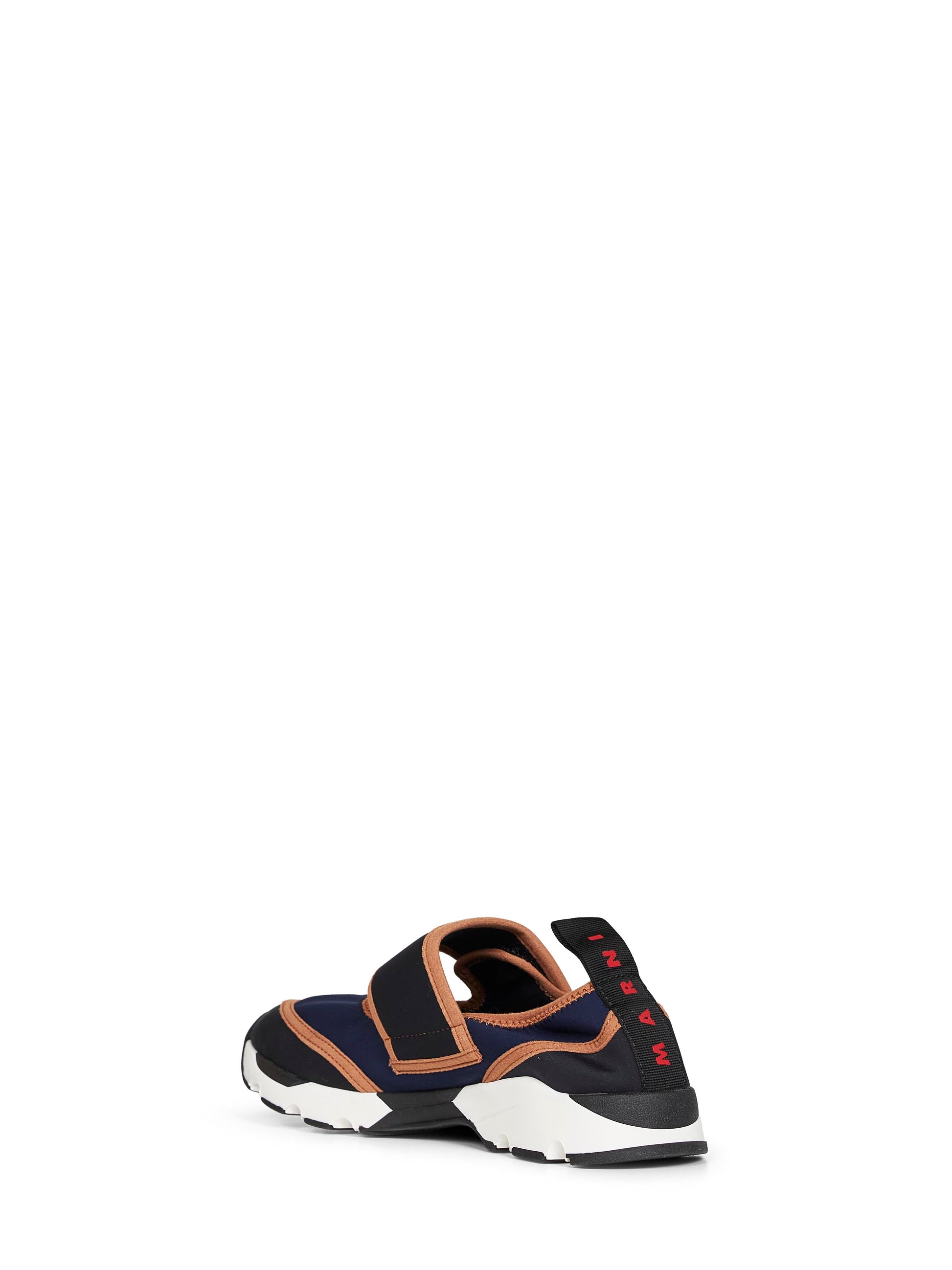 Marni Women Dark Blue And Black Lycra Mary Jane Running Sneaker MARNI