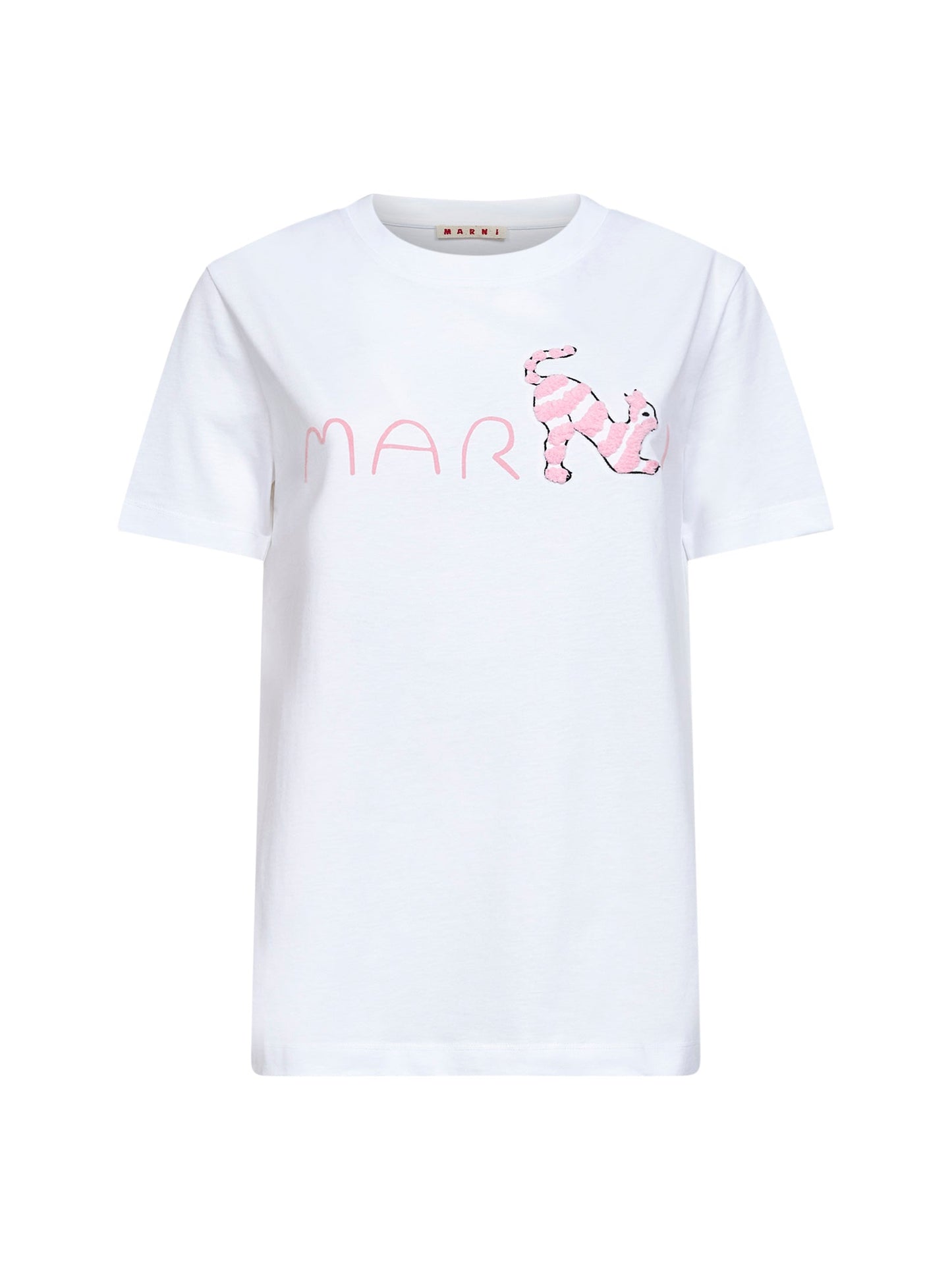 Marni Women White Cotton Logo T-Shirt MARNI