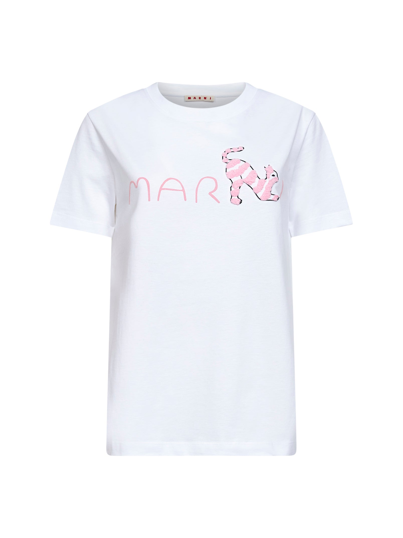 Marni Women White Cotton Logo T-Shirt MARNI