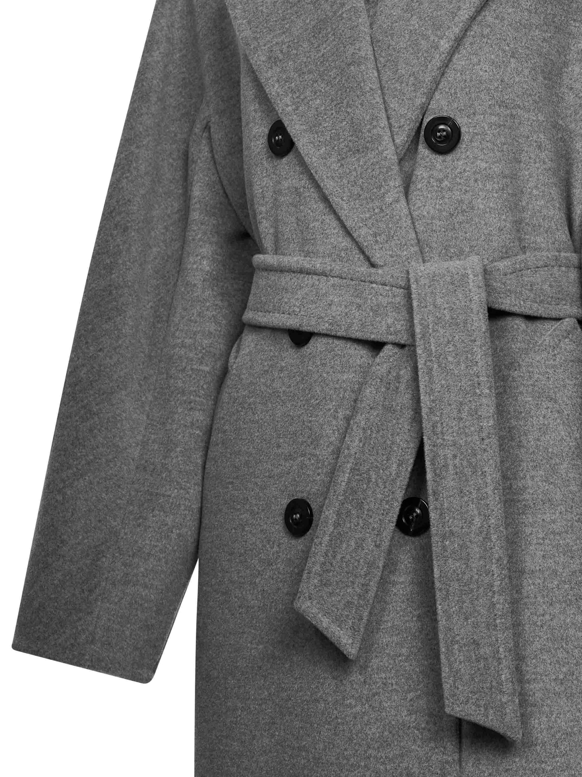 Max Mara Women Grey Madame 101801 Icon Coat Belted Coat MAX MARA