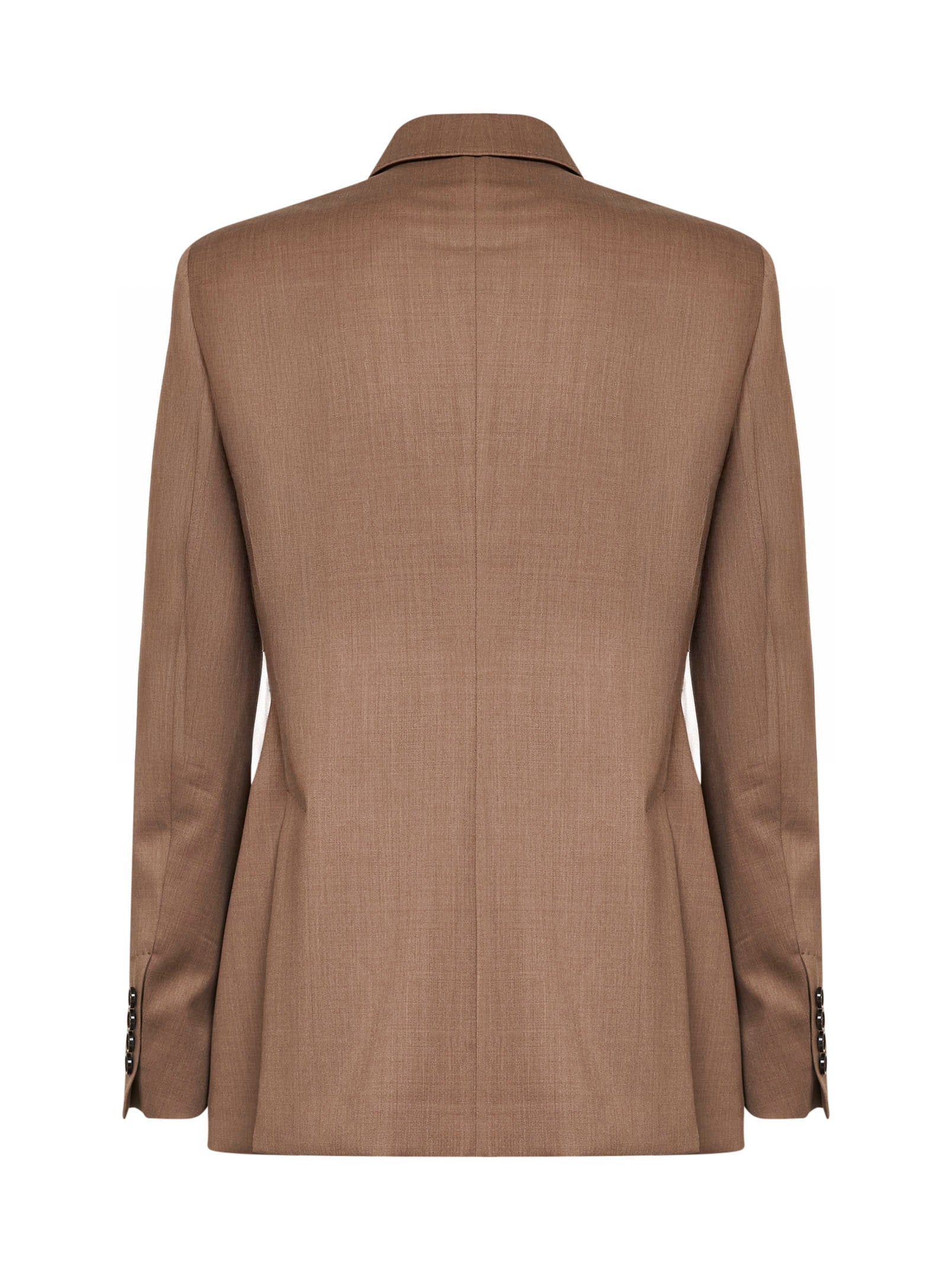Max Mara Women Hazelnut Twill Mxmcupola Double-Breasted Blazer MAX MARA