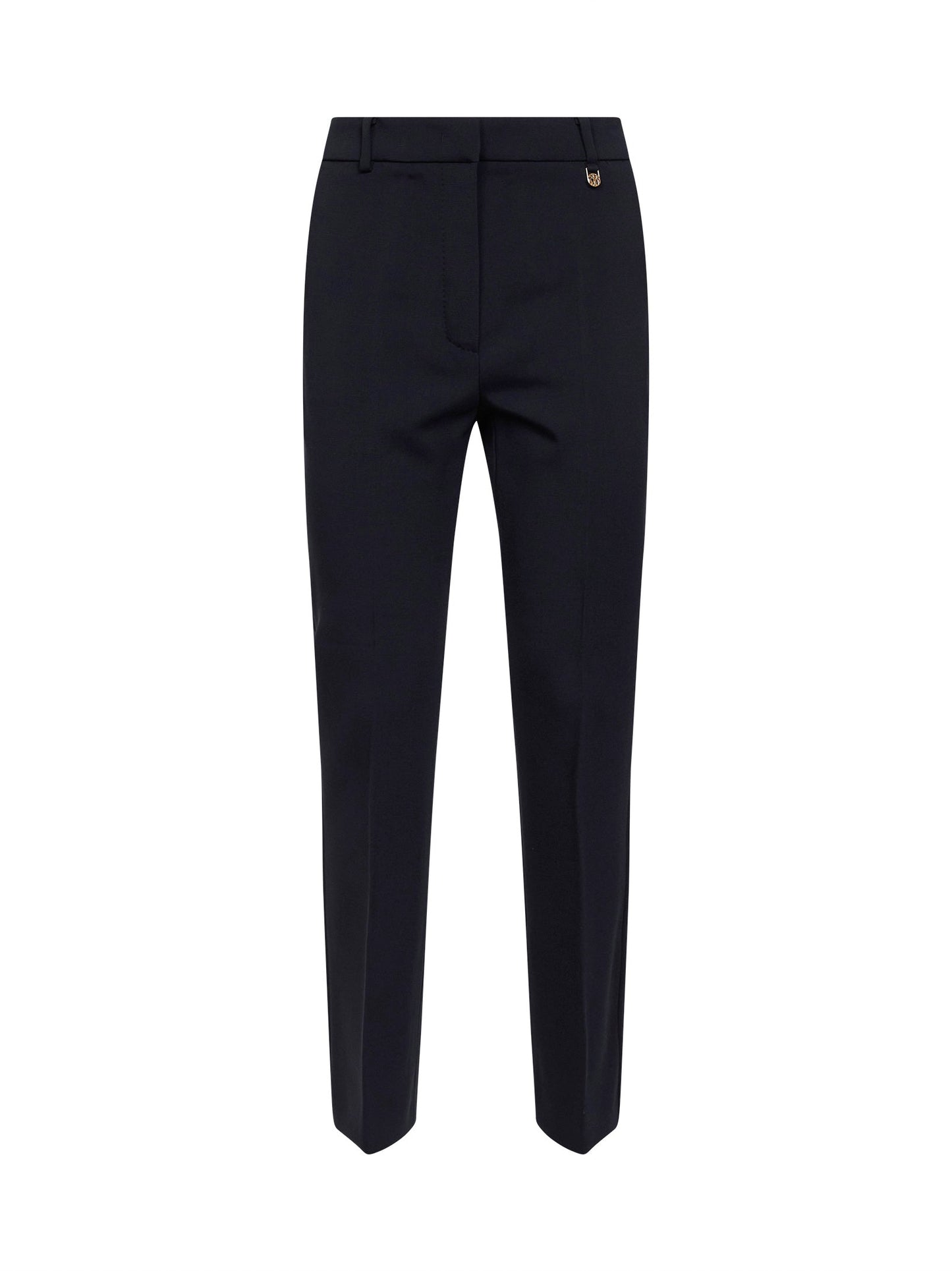 Max Mara Women Navy Blue Stretch Wool Mxmgiglio Slim Trousers MAX MARA