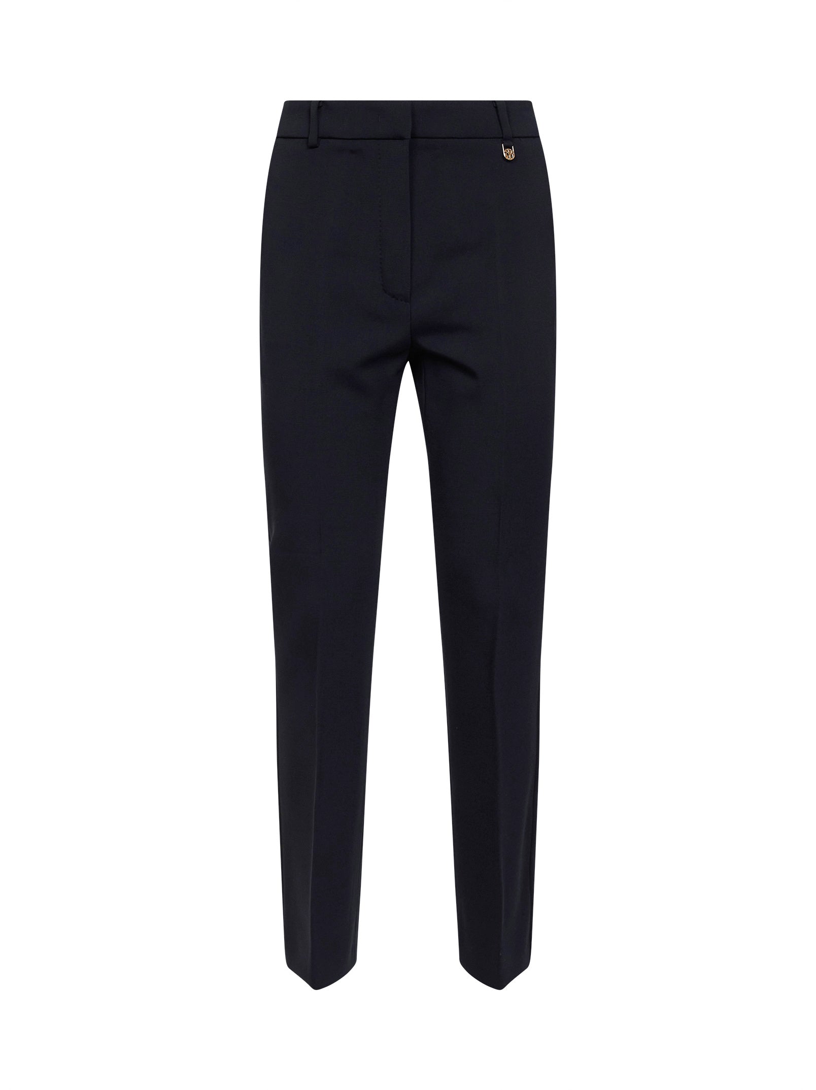 Max Mara Women Navy Blue Stretch Wool Mxmgiglio Slim Trousers MAX MARA