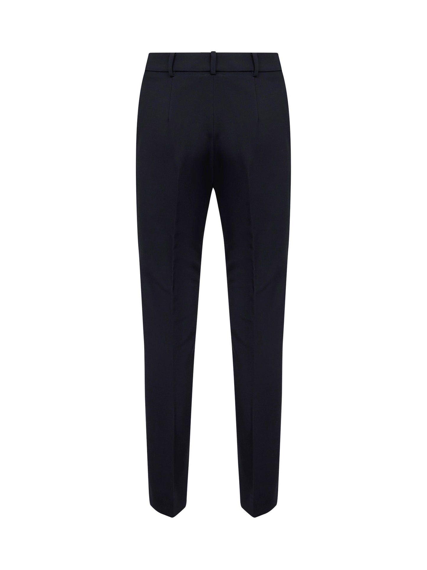 Max Mara Women Navy Blue Stretch Wool Mxmgiglio Slim Trousers MAX MARA