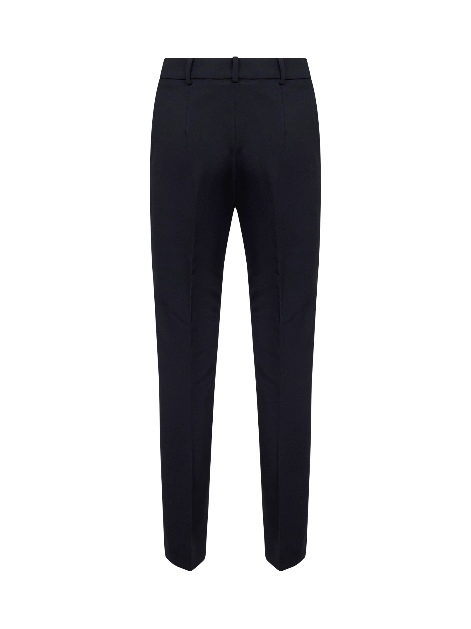 Max Mara Women Navy Blue Stretch Wool Mxmgiglio Slim Trousers MAX MARA