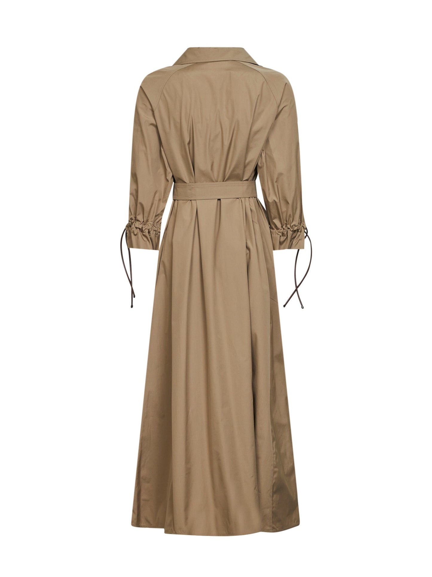 Max Mara Women Khaki Green Cotton Poplin Mxmmirto Oversized Dress MAX MARA