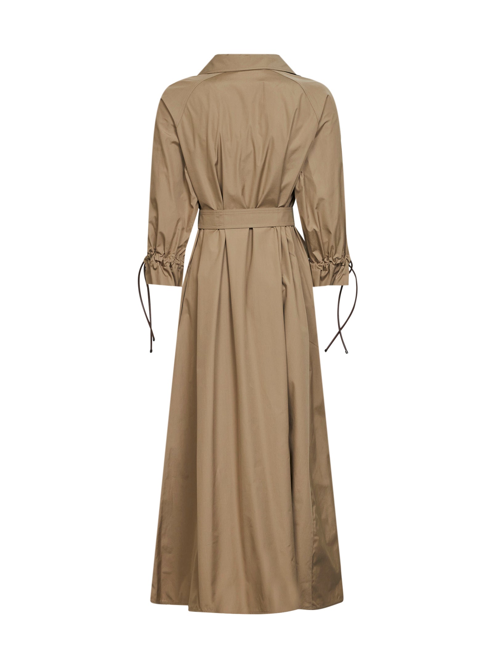 Max Mara Women Khaki Green Cotton Poplin Mxmmirto Oversized Dress MAX MARA