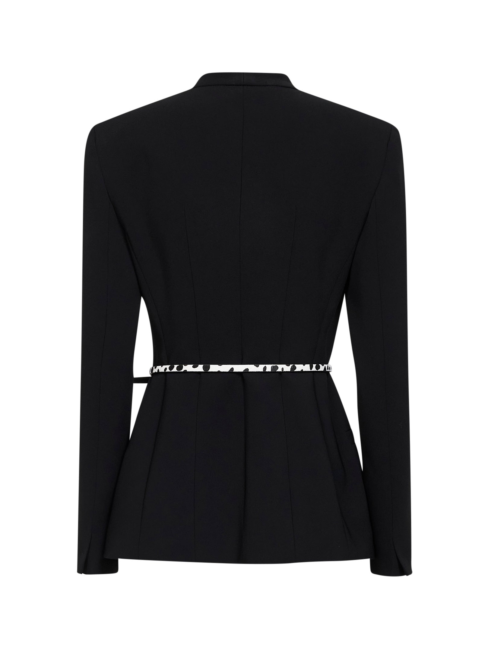 Max Mara Studio Women Black Cady Mstquinoa Belted Jacket MAX MARA STUDIO