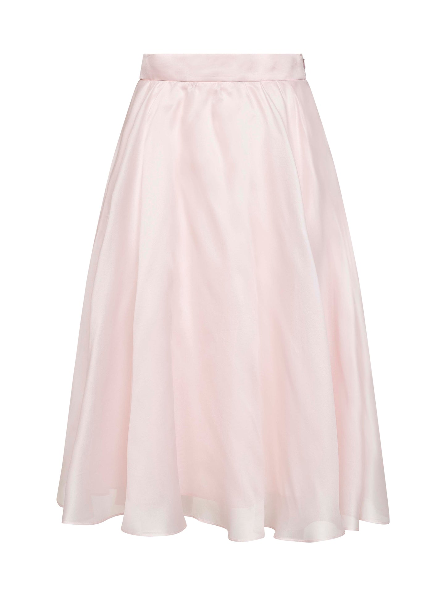 Max Mara Studio Women Pink Silk Organza Msecalle Midi Full Skirt MAX MARA STUDIO