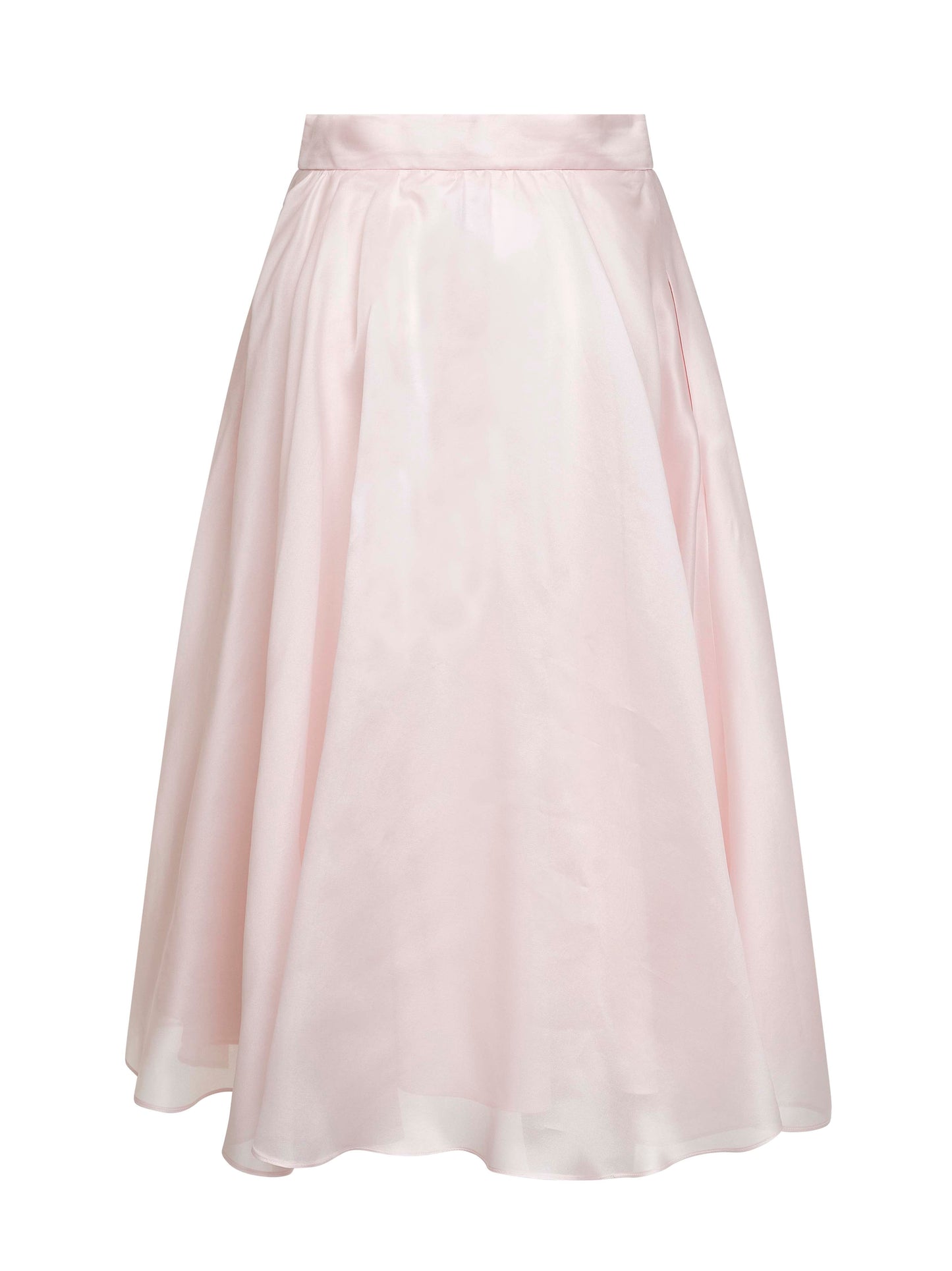 Max Mara Studio Women Pink Silk Organza Msecalle Midi Full Skirt MAX MARA STUDIO