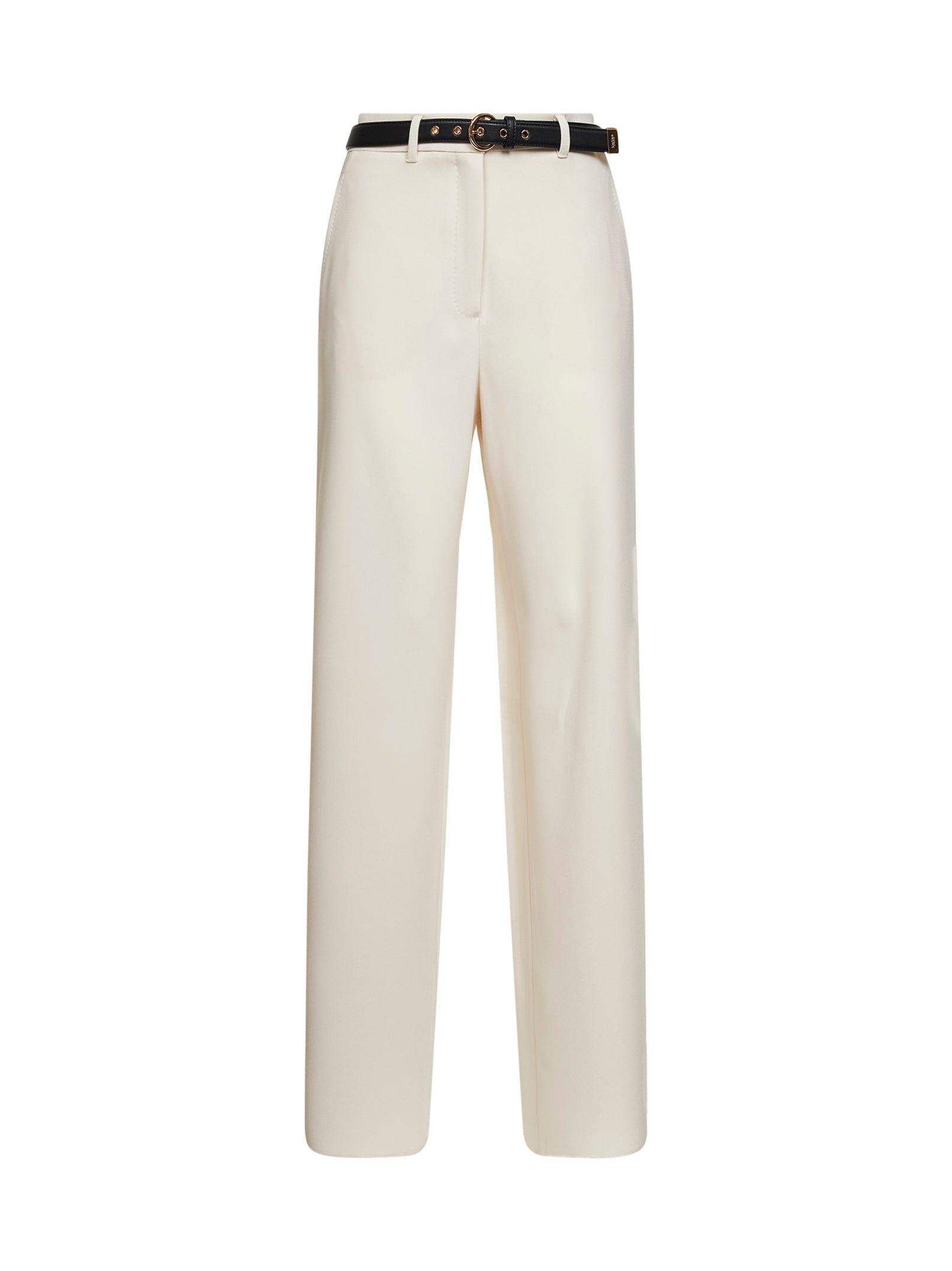 Max Mara Studio Women Beige Cady Mstamico Wide-Leg Trousers MAX MARA STUDIO