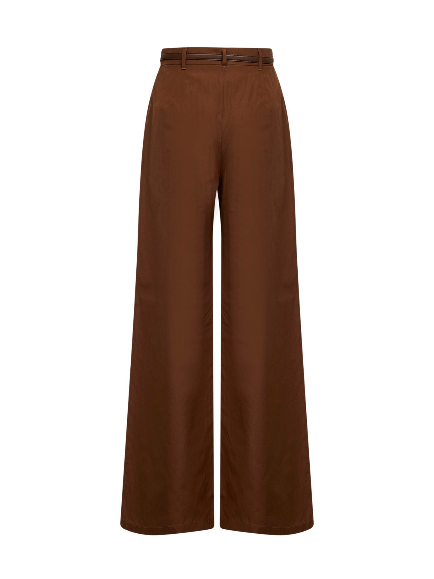 Max Mara Studio Women Clay Poplin Mstfarea Belted Trousers MAX MARA STUDIO