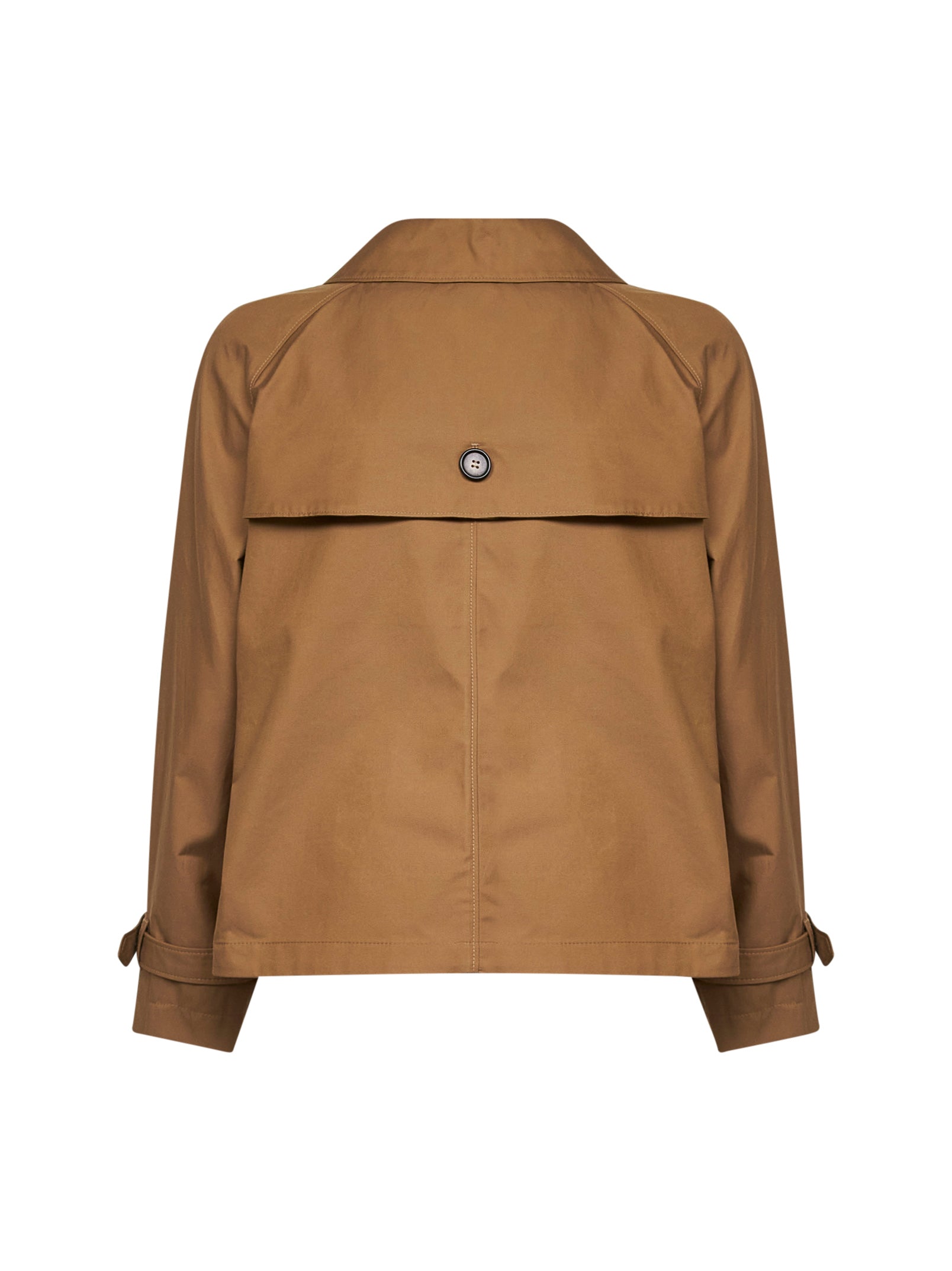 Max Mara The Cube Women Brown Mtctesoro Double-Breasted Short Trench Coat MAX MARA THE CUBE