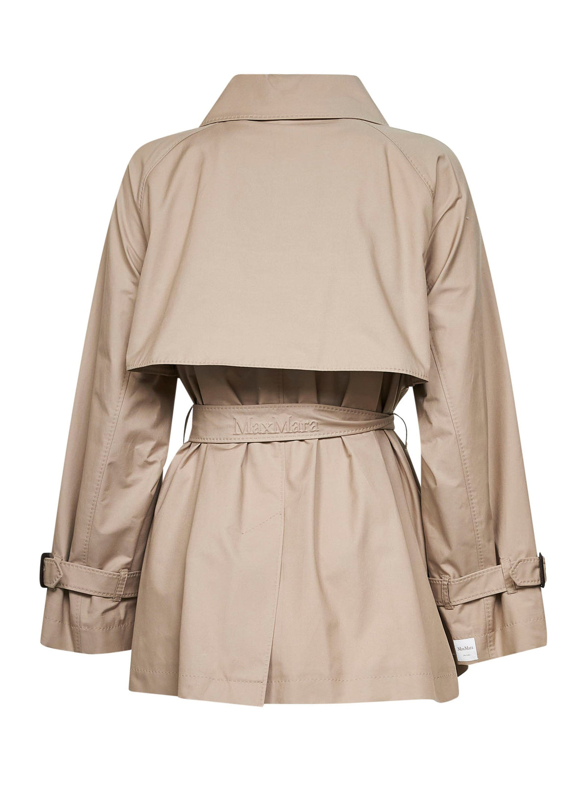 Max Mara The Cube Women Sand Mtccalle Short Double-Breasted Trench Coat MAX MARA THE CUBE