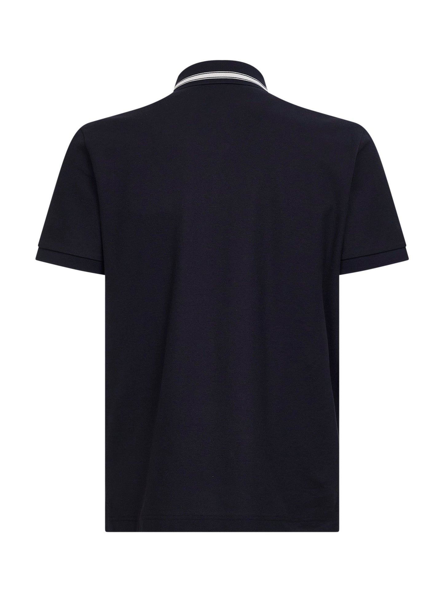 Moncler Men Blue Cotton Pique Polo Shirt With Logo Detail MONCLER