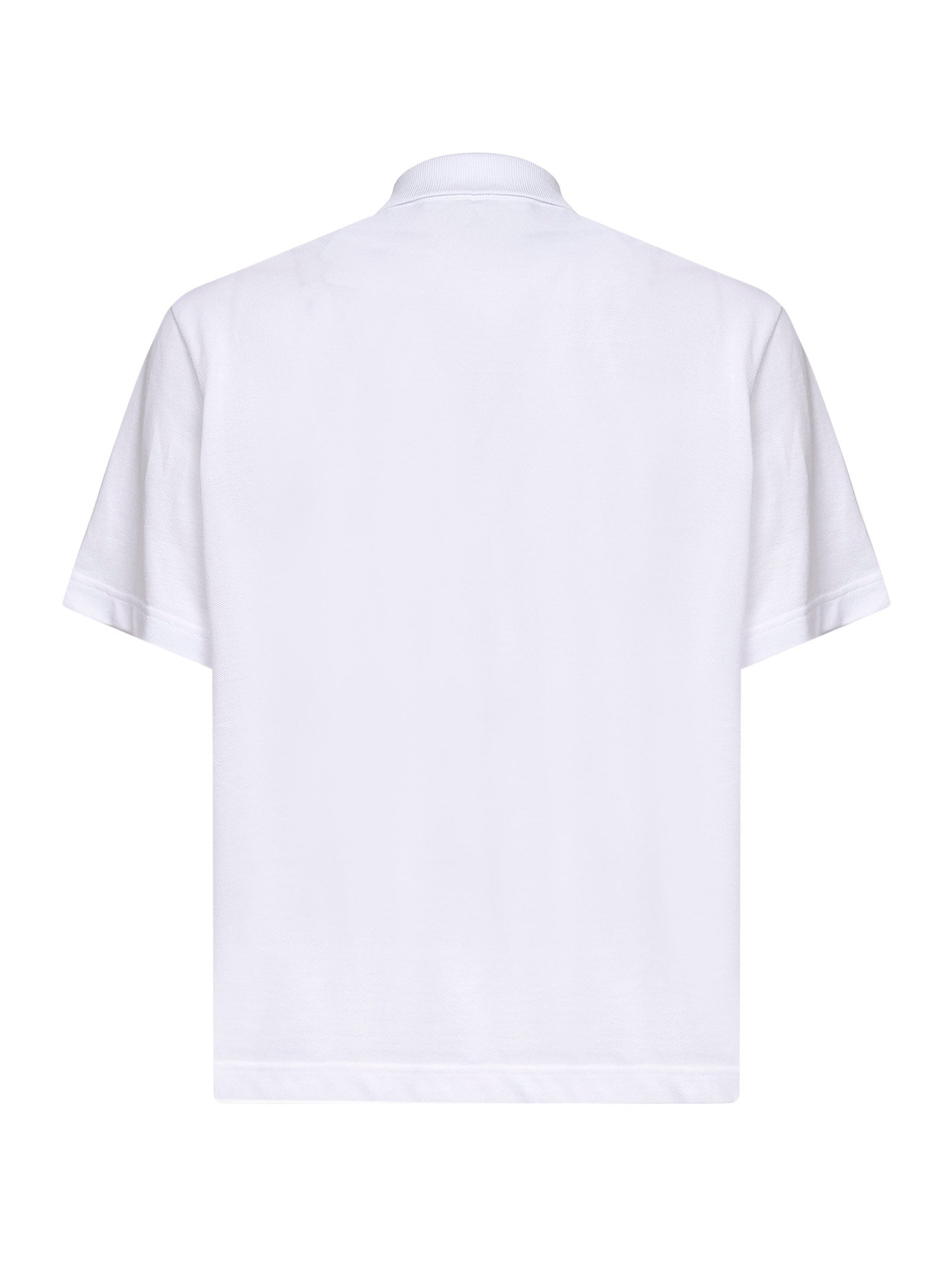 Moncler Men White Cotton Pique Logo Polo Shirt MONCLER