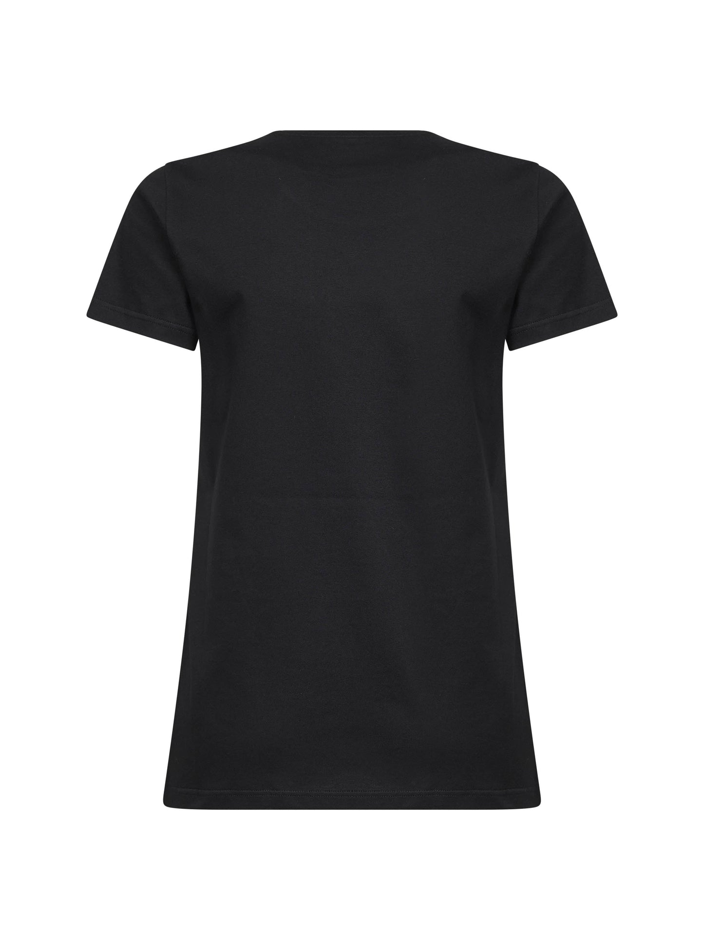 Moncler Women Black Cotton Jersey Logo Patch T-Shirt MONCLER