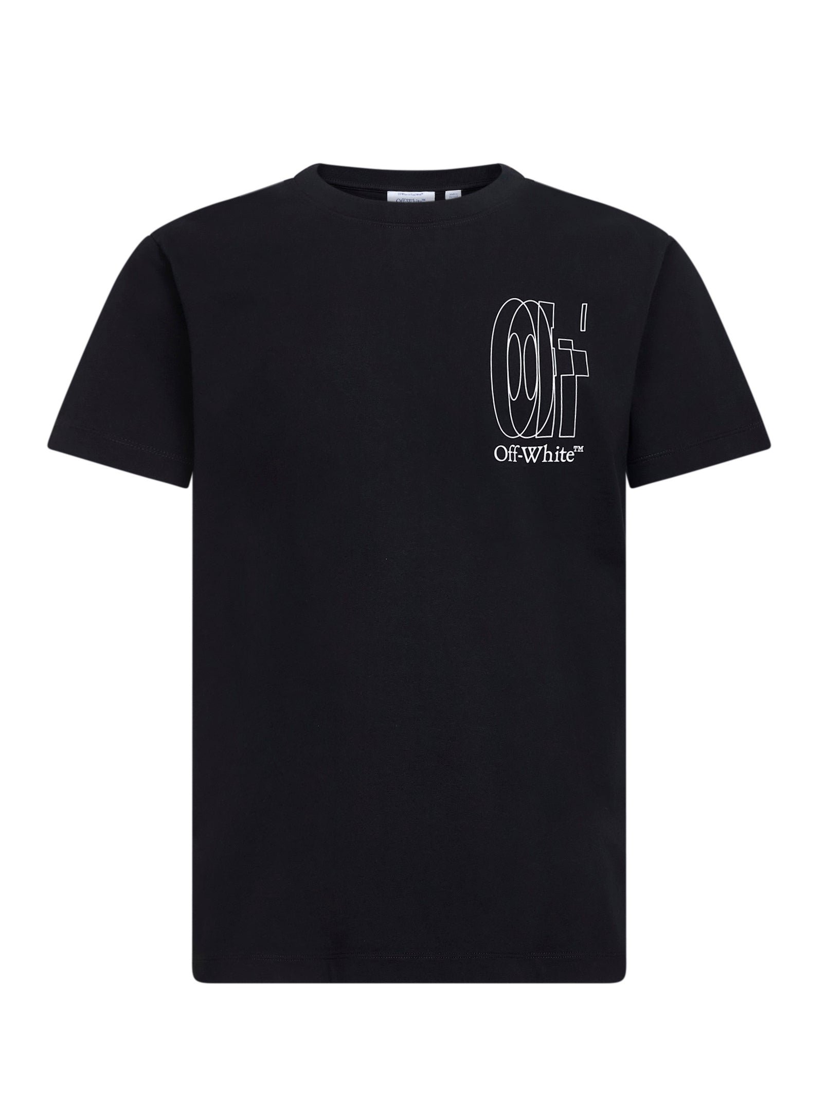 Off White Men Black Cotton Jersey Slim-Fit Printed T-Shirt OFF-WHITE