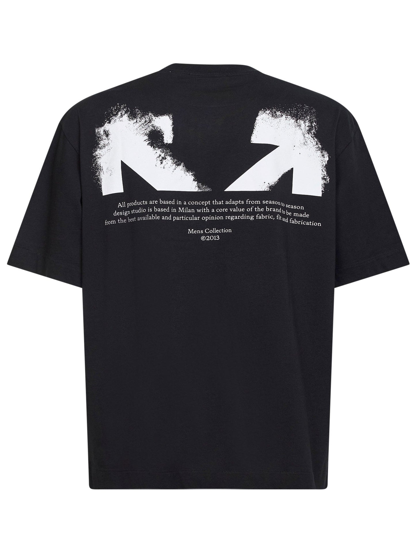 Off White Men Black Jersey Half Arrow Skate T-Shirt OFF-WHITE