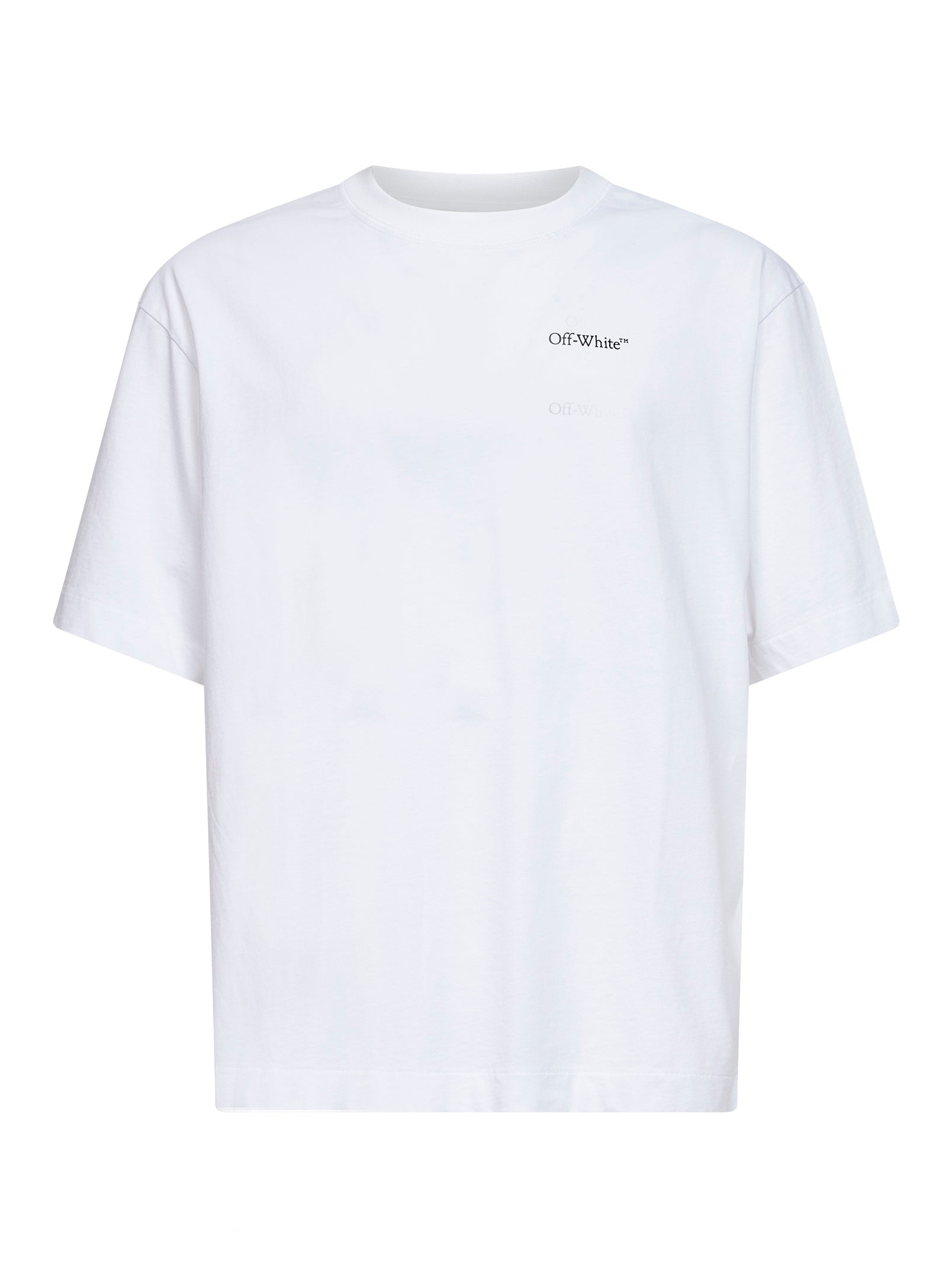 Off White Men White Jersey Half Arrow Skate T-Shirt<Br/> OFF-WHITE