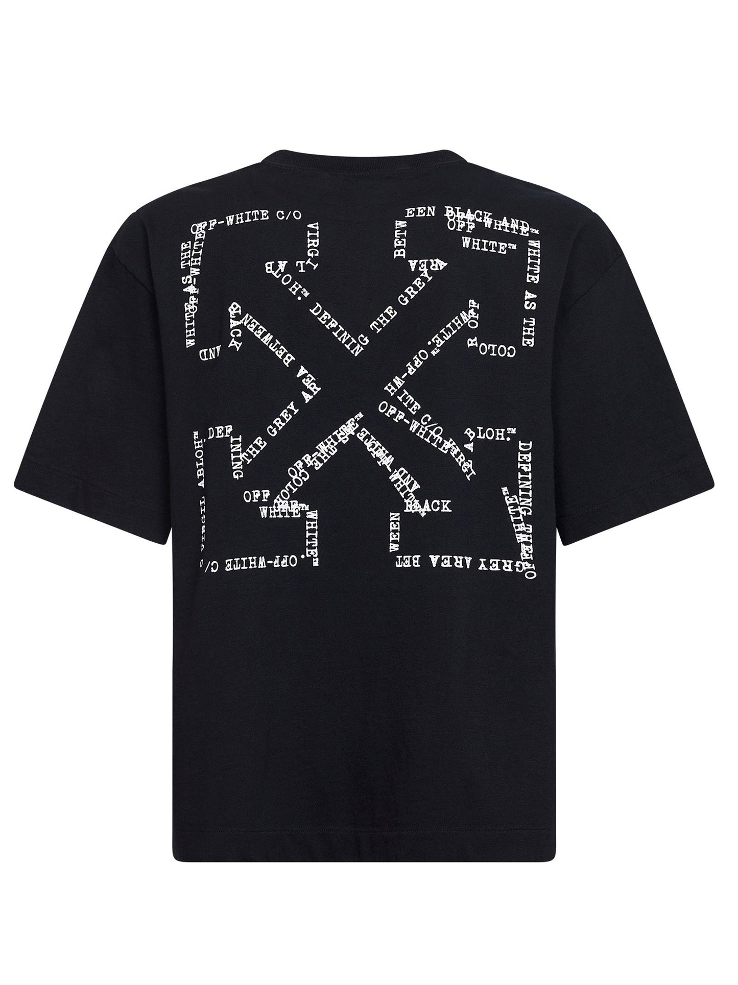 Off White Men Black Cotton Jersey Type Arrow Skate T-Shirt OFF-WHITE