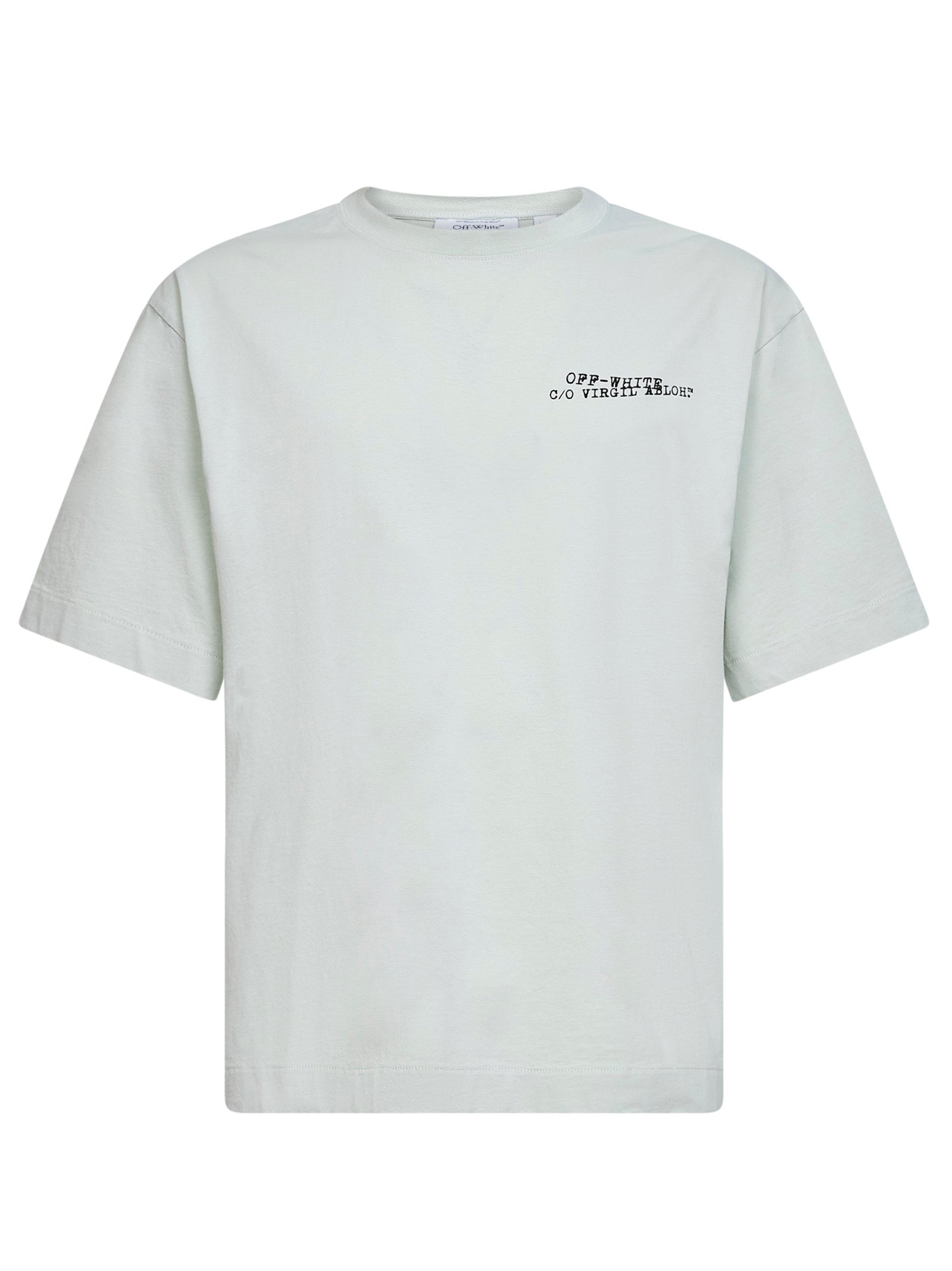Off White Men Mint Cotton Jersey Type Arrow Skate T-Shirt OFF-WHITE