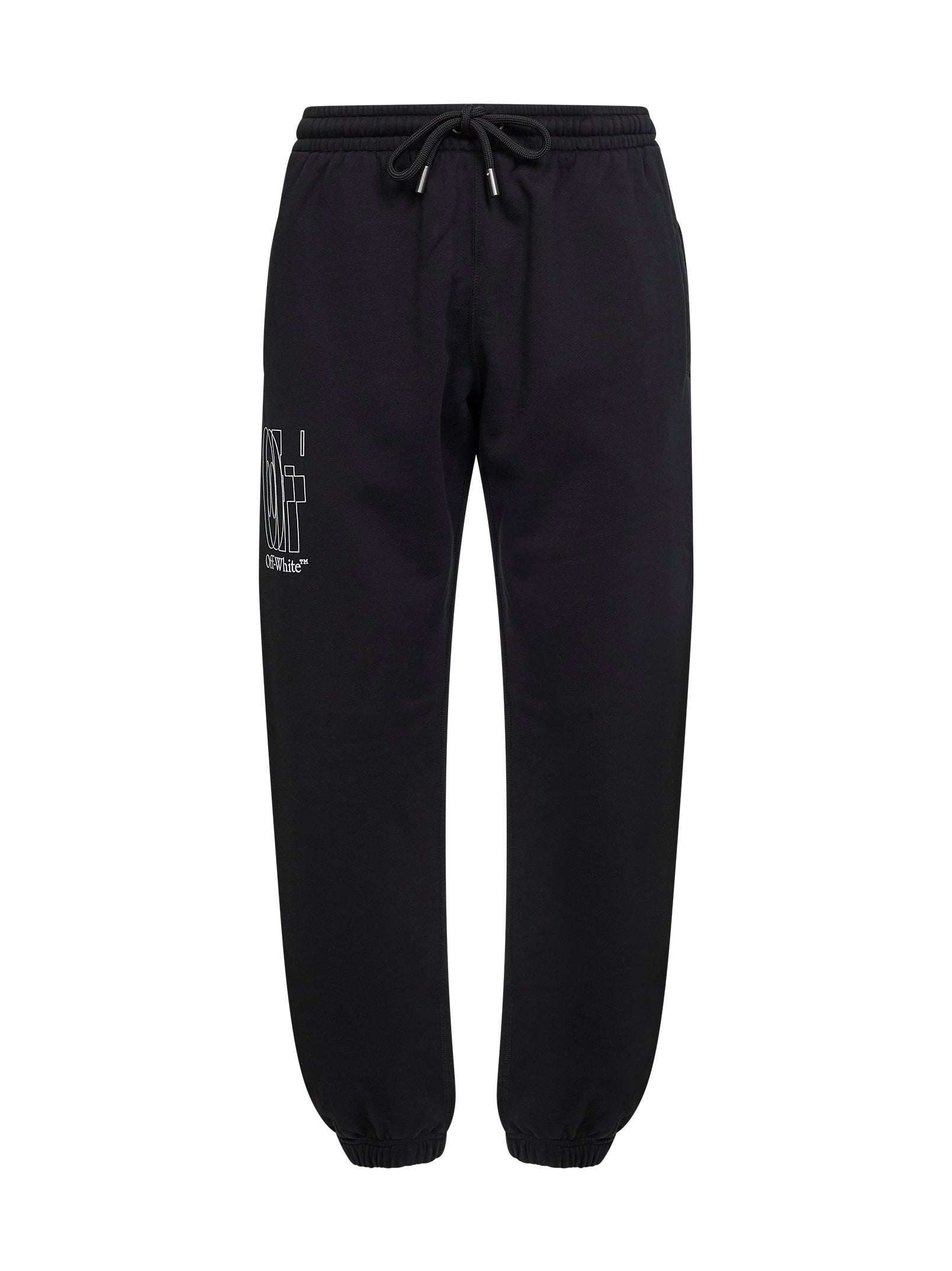 Off White Men Black Cotton Fleece Sweatpants OFF-WHITE