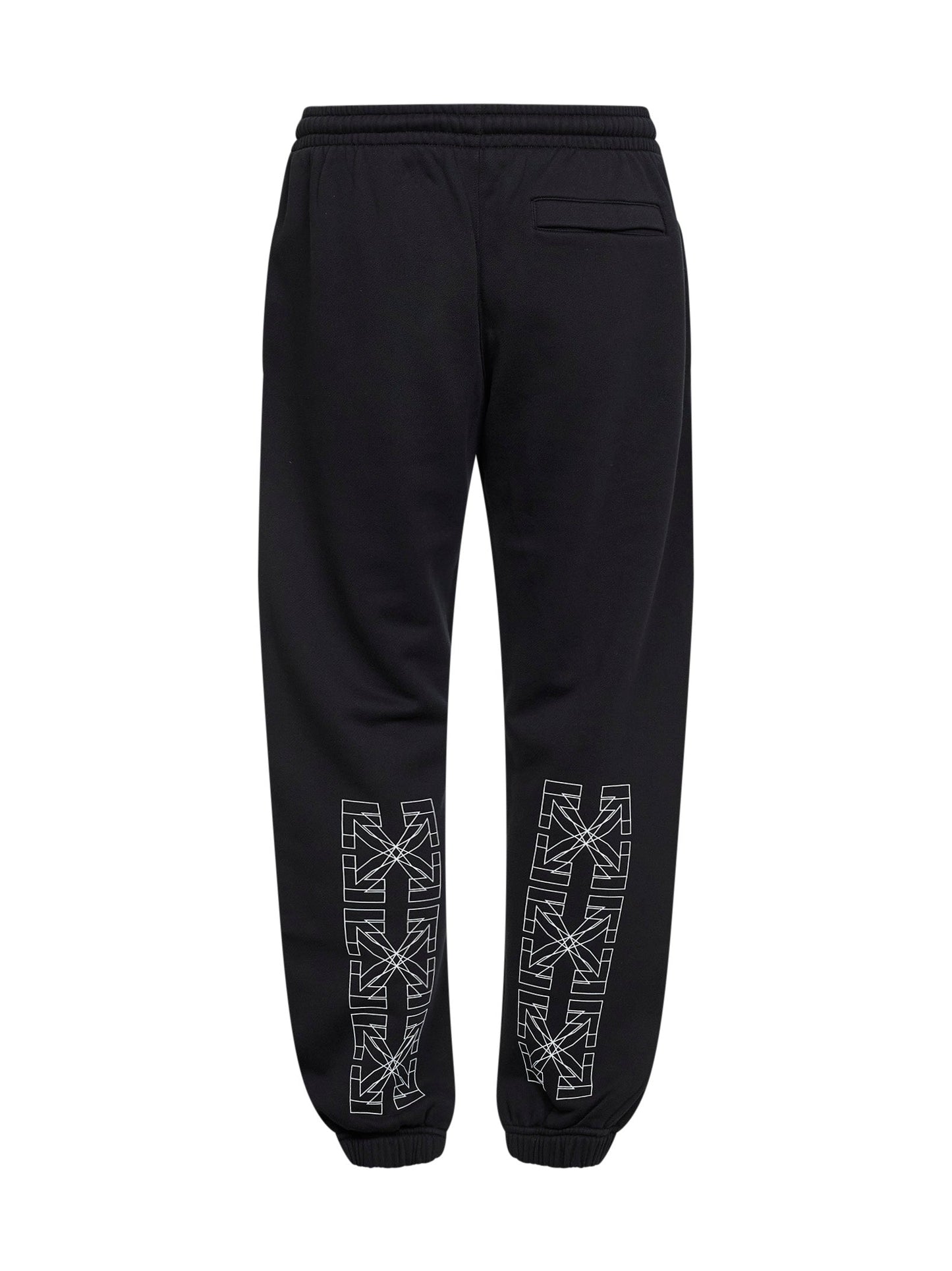 Off White Men Black Cotton Fleece Sweatpants OFF-WHITE