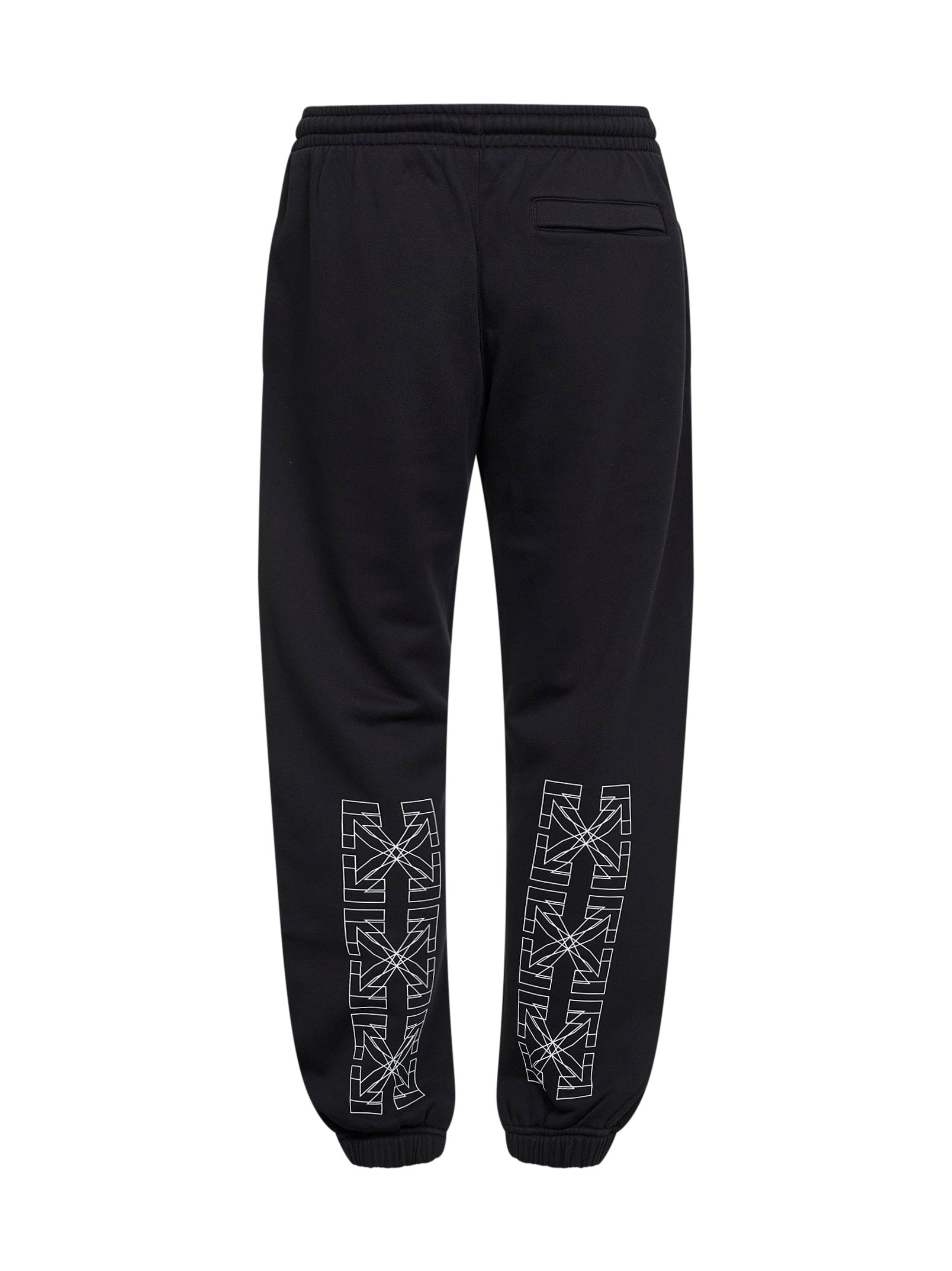 Off White Men Black Cotton Fleece Sweatpants OFF-WHITE