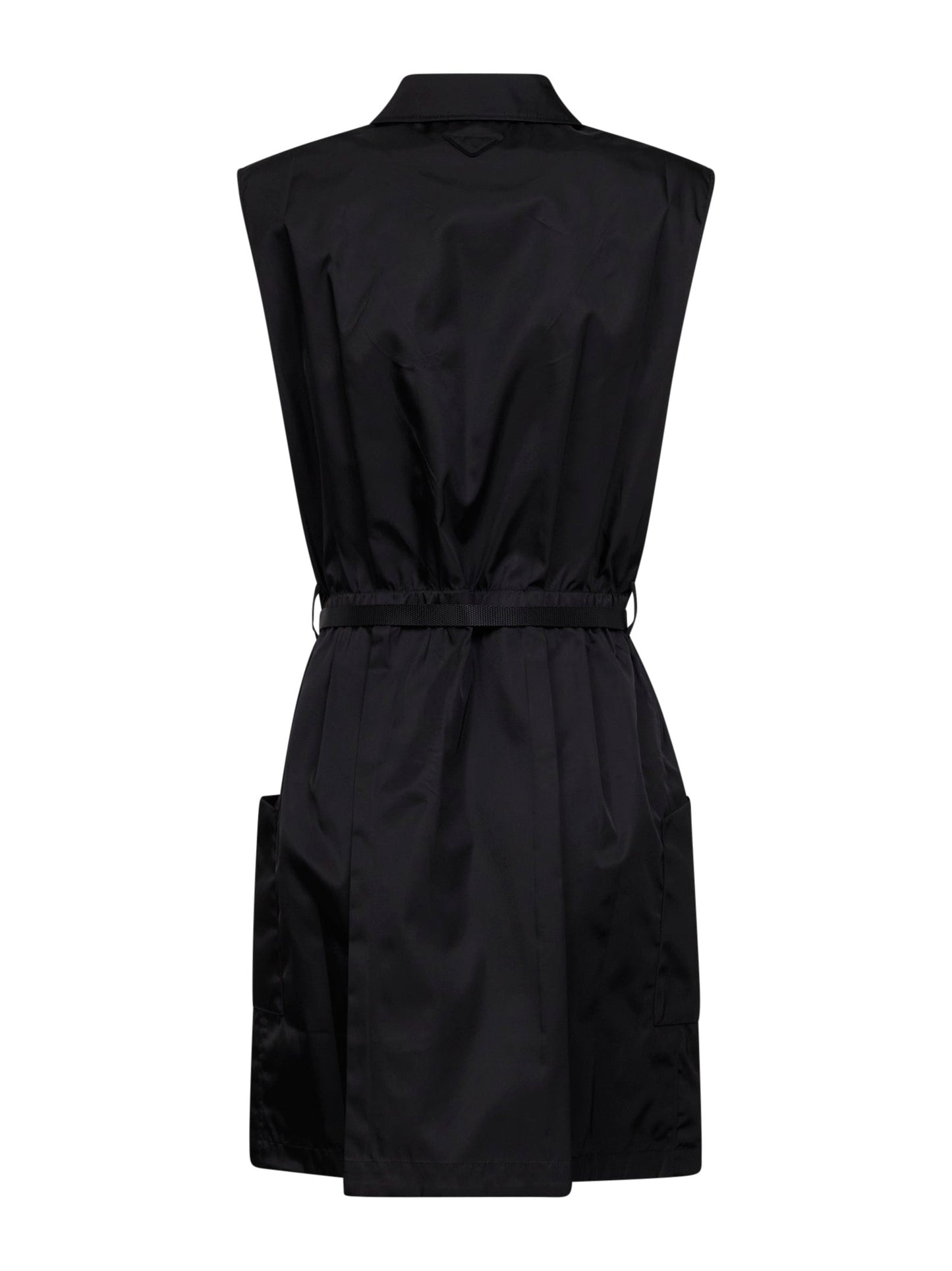 Prada Abbigliamento Women Black Re-Nylon Belted Short Dress PRADA