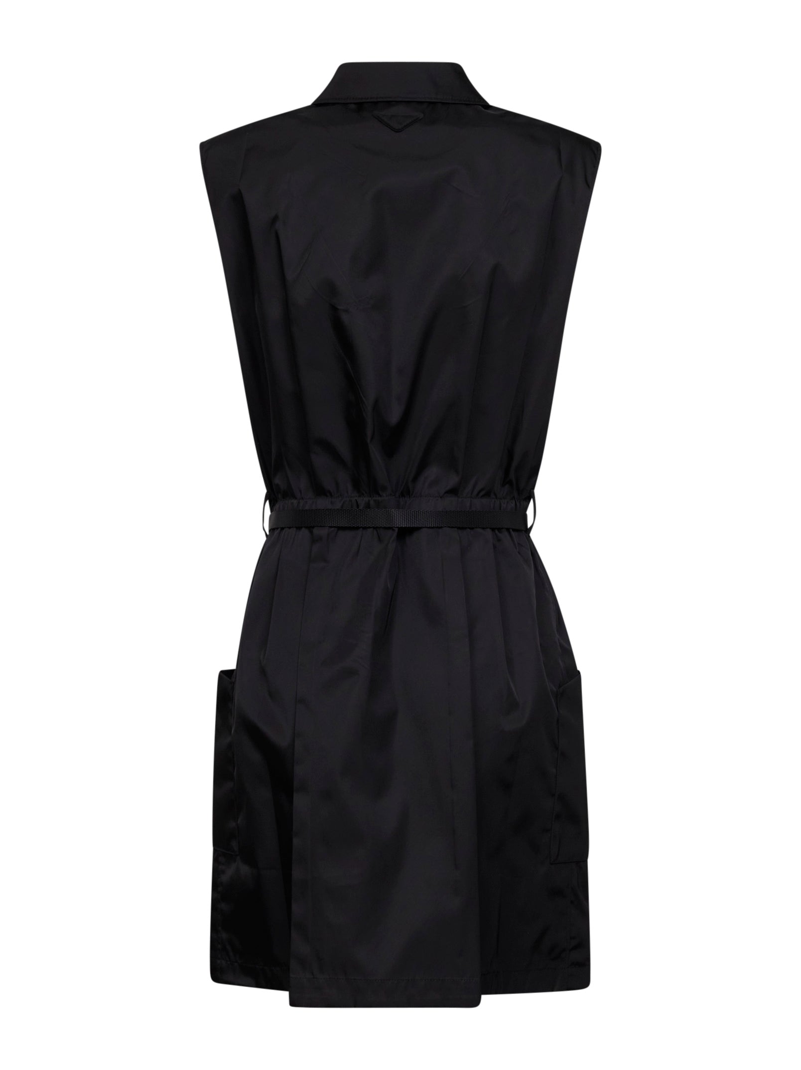 Prada Abbigliamento Women Black Re-Nylon Belted Short Dress PRADA