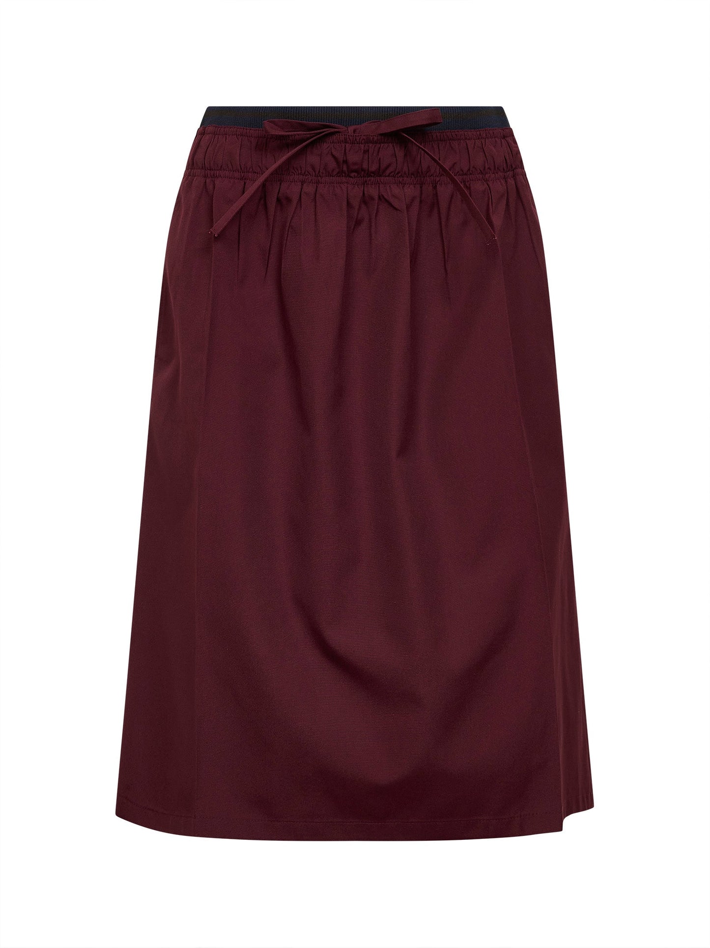 Prada Abbigliamento Women Garnet Twill Midi Skirt PRADA