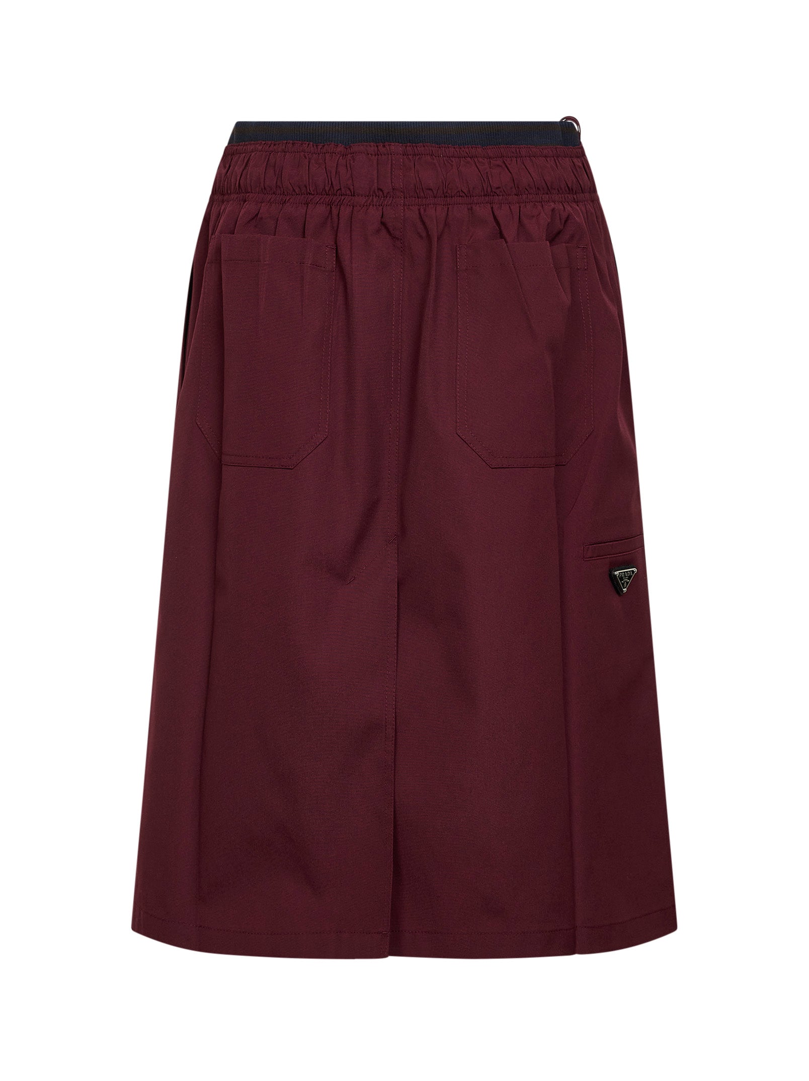 Prada Abbigliamento Women Garnet Twill Midi Skirt PRADA
