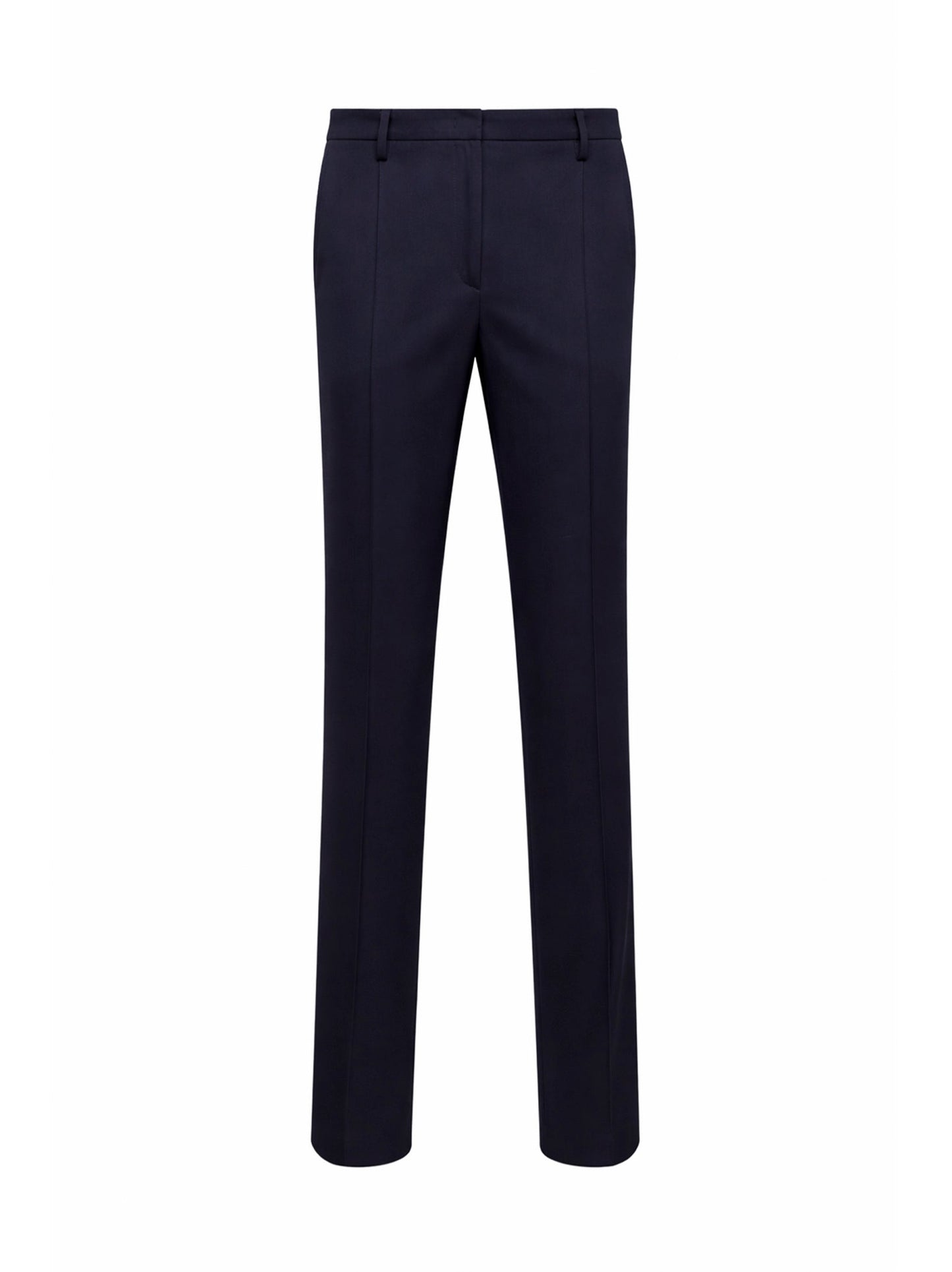 Prada Abbigliamento Women Blue Cotton Chino Straight Trousers PRADA