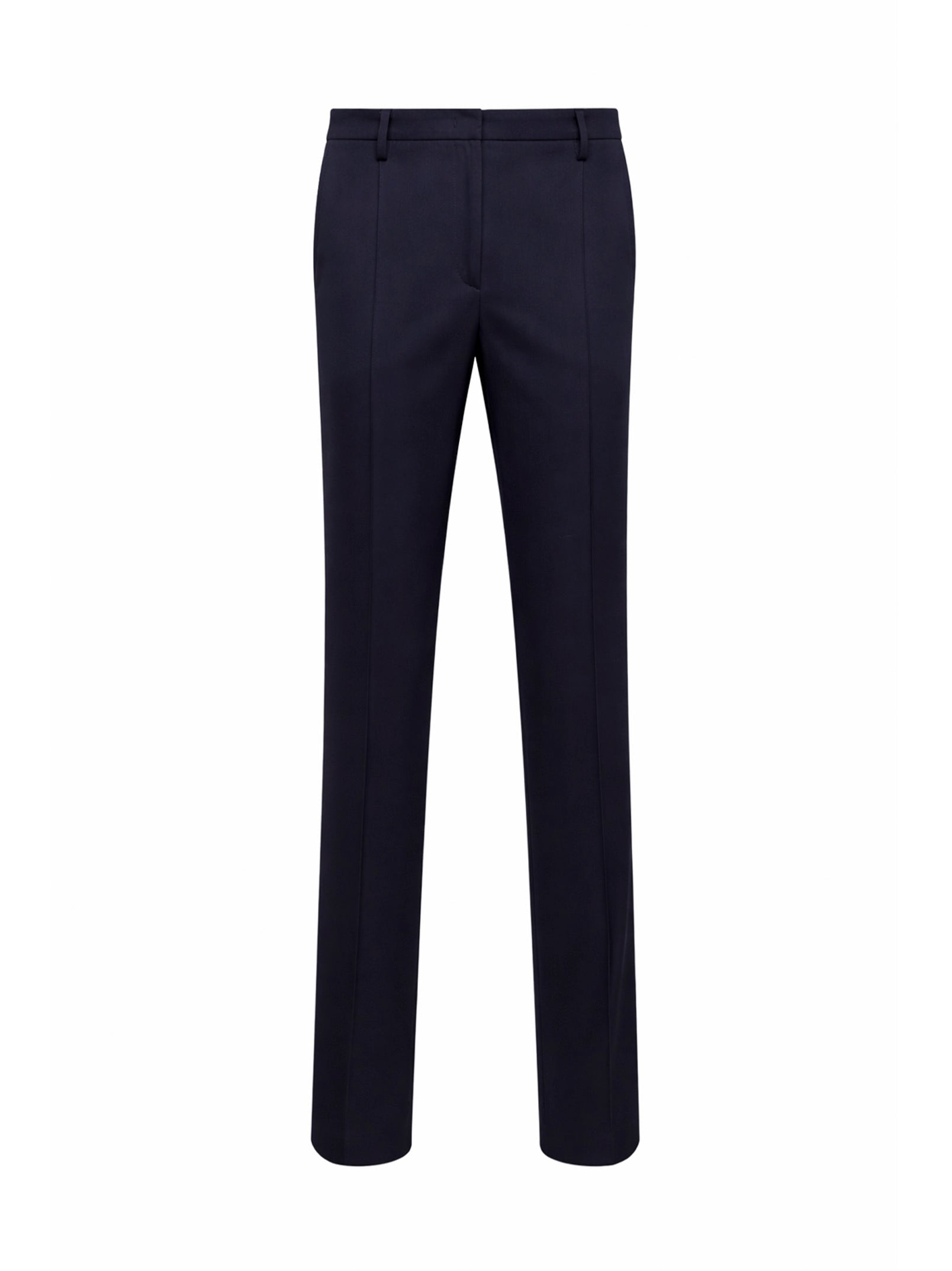 Prada Abbigliamento Women Blue Cotton Chino Straight Trousers PRADA