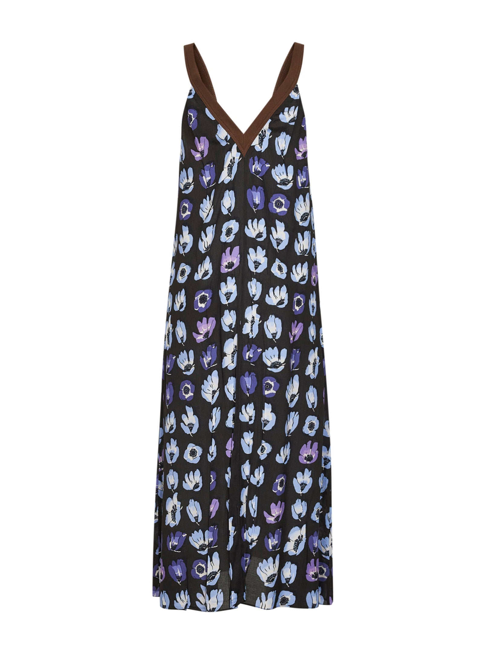 Prada Abbigliamento Women Purple Viscose Printed Midi Dress PRADA