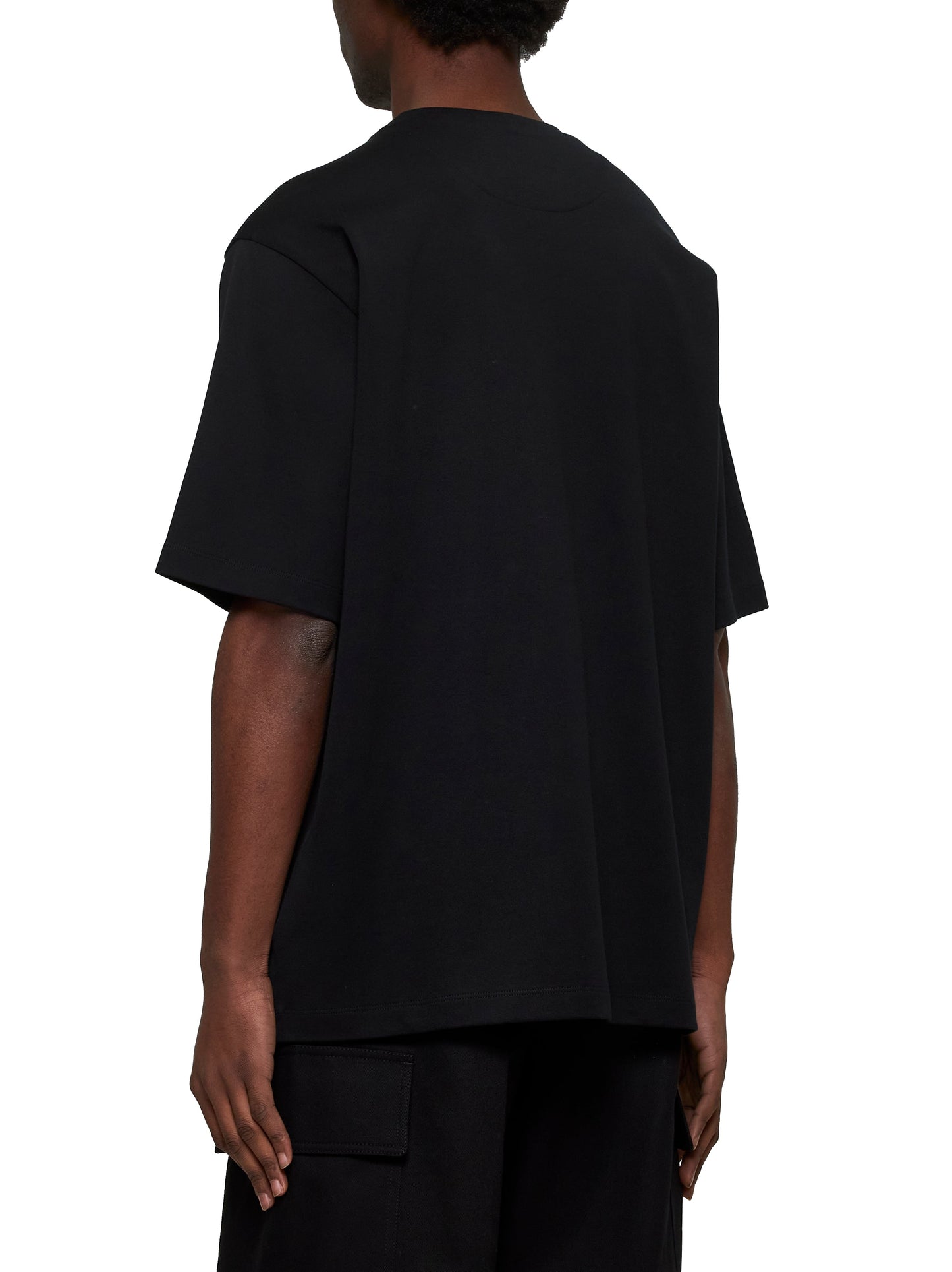 Prada Abbigliamento Men Oversized Black Cotton Logo T-Shirt PRADA