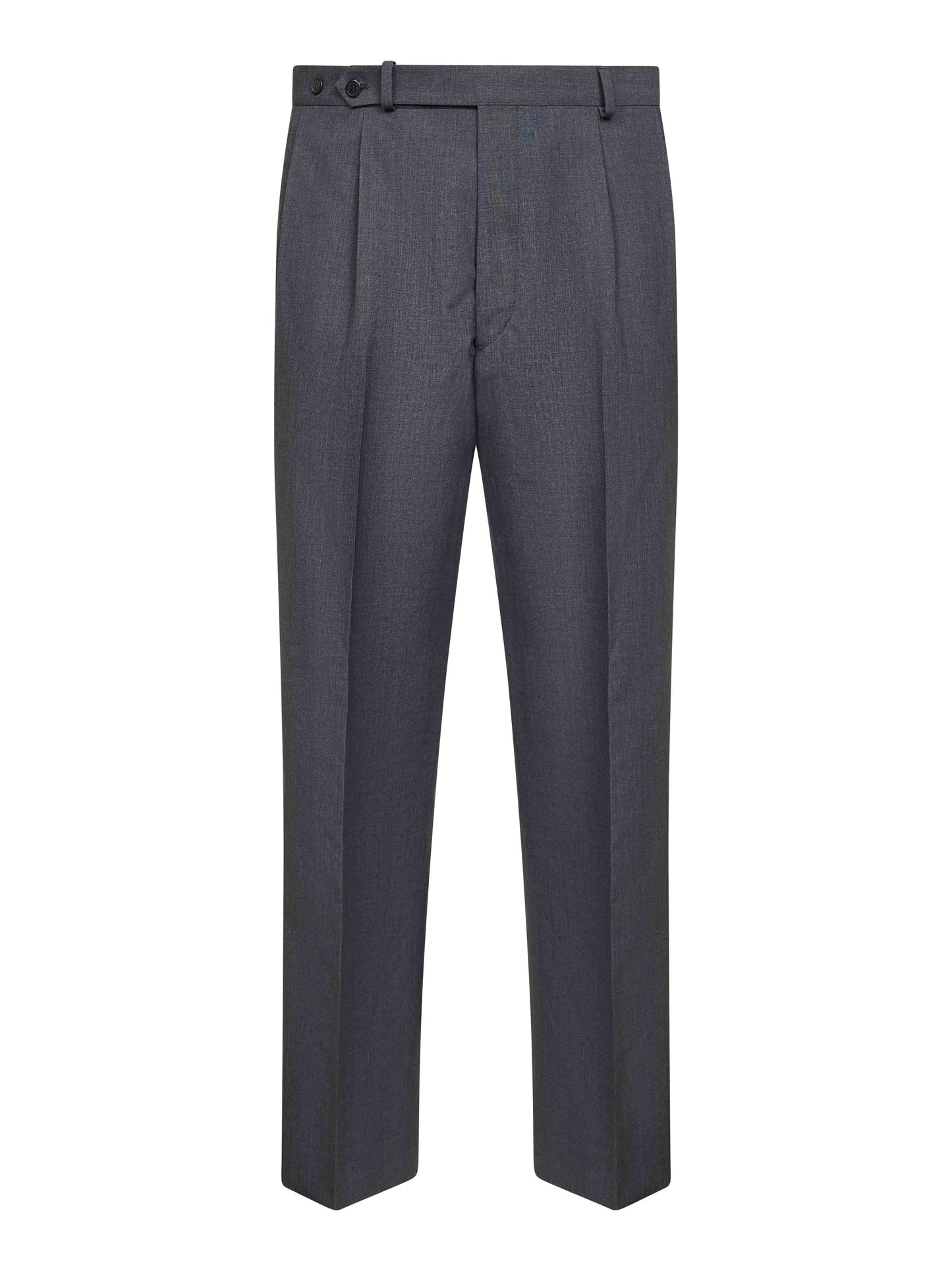 Prada Abbigliamento Men Slate Virgin Wool Blend Trousers PRADA