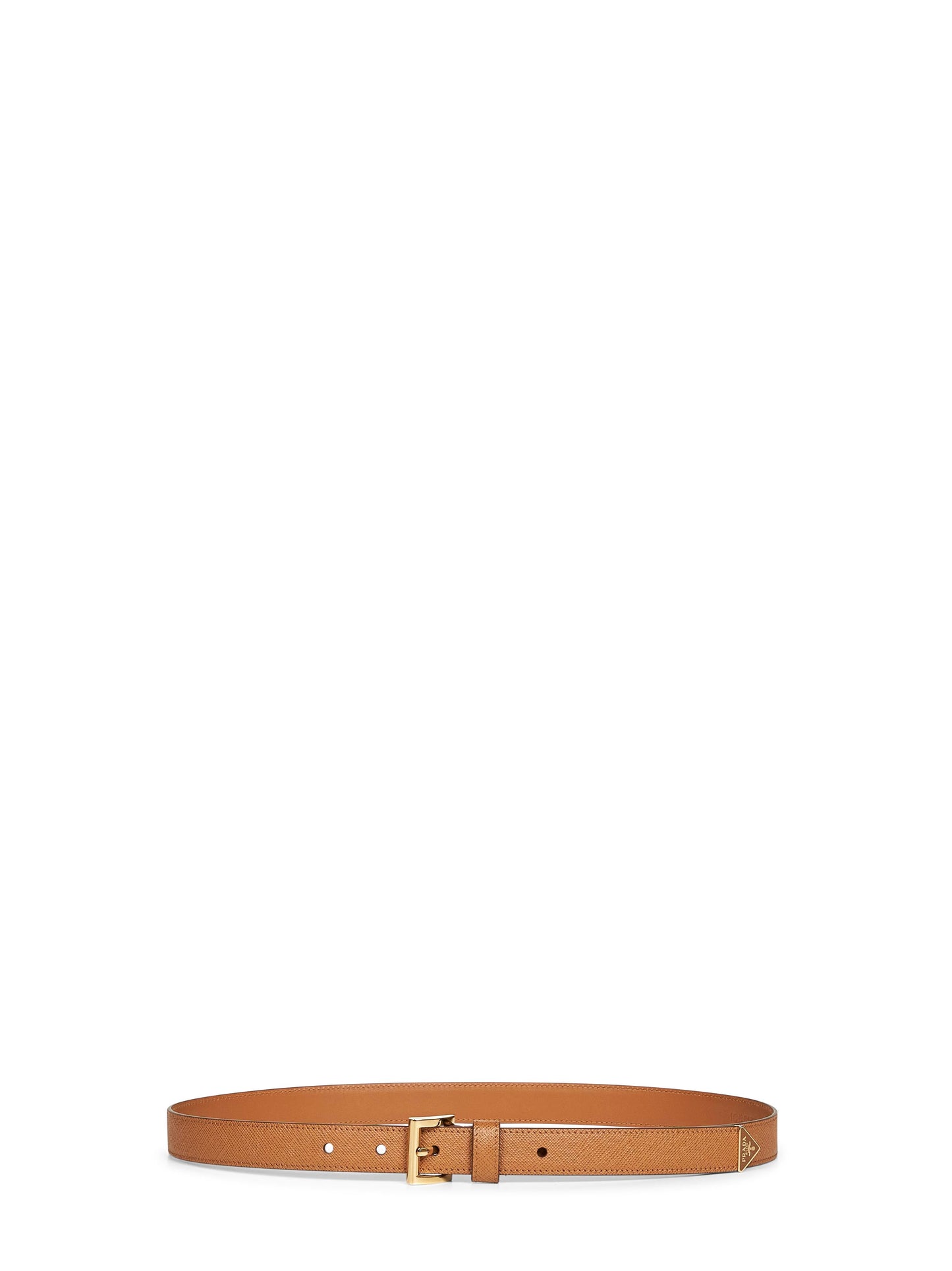 Prada Accessori Pelletteria Women Caramel Saffiano Leather Belt PRADA
