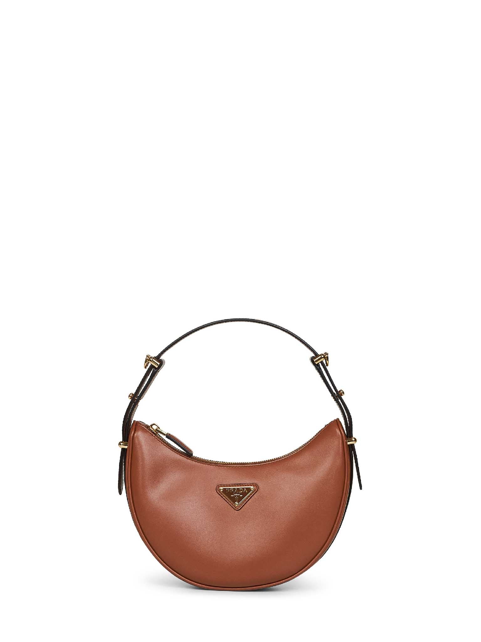 Prada Borse Women Cognac Prada Arqué Small Shoulder Bag PRADA