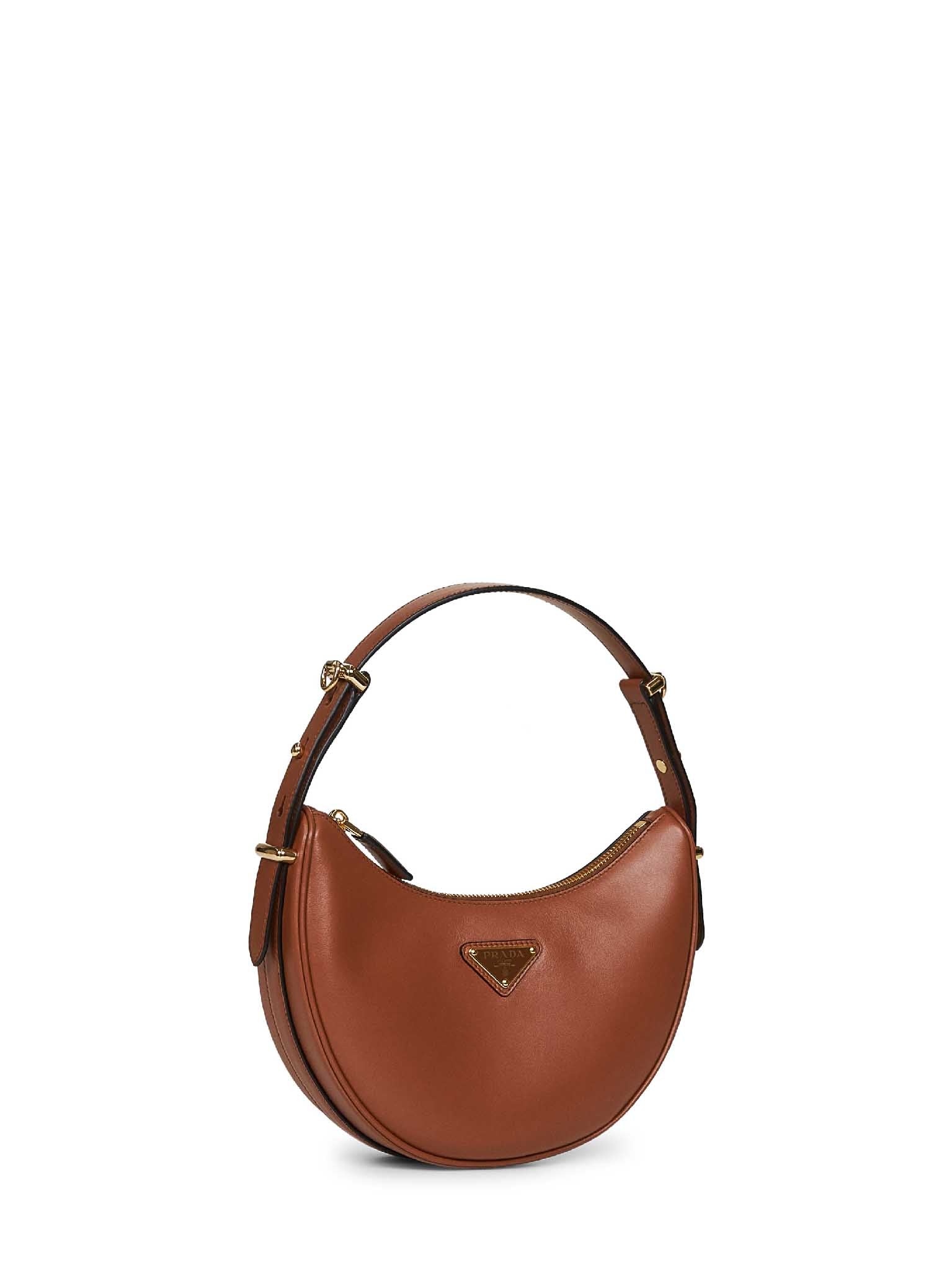 Prada Borse Women Cognac Prada Arqué Small Shoulder Bag PRADA
