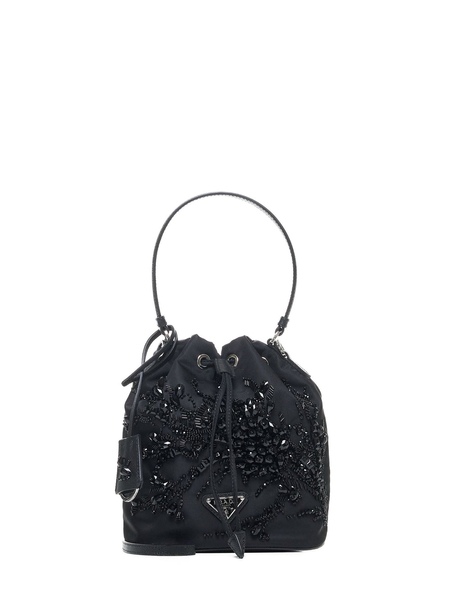 Prada Borse Women Crystals Re-Nylon Mini Bucket Bag PRADA