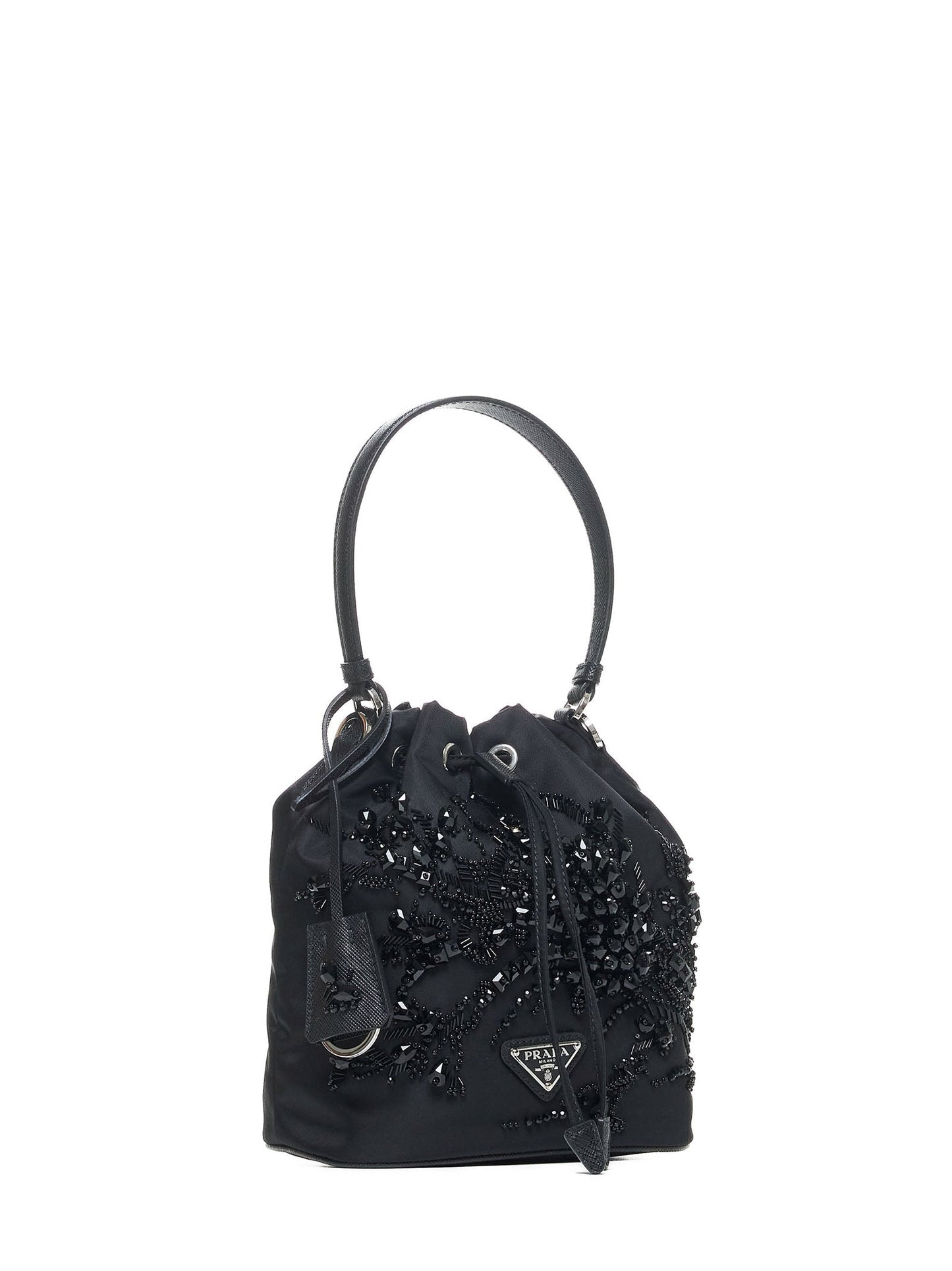 Prada Borse Women Crystals Re-Nylon Mini Bucket Bag PRADA