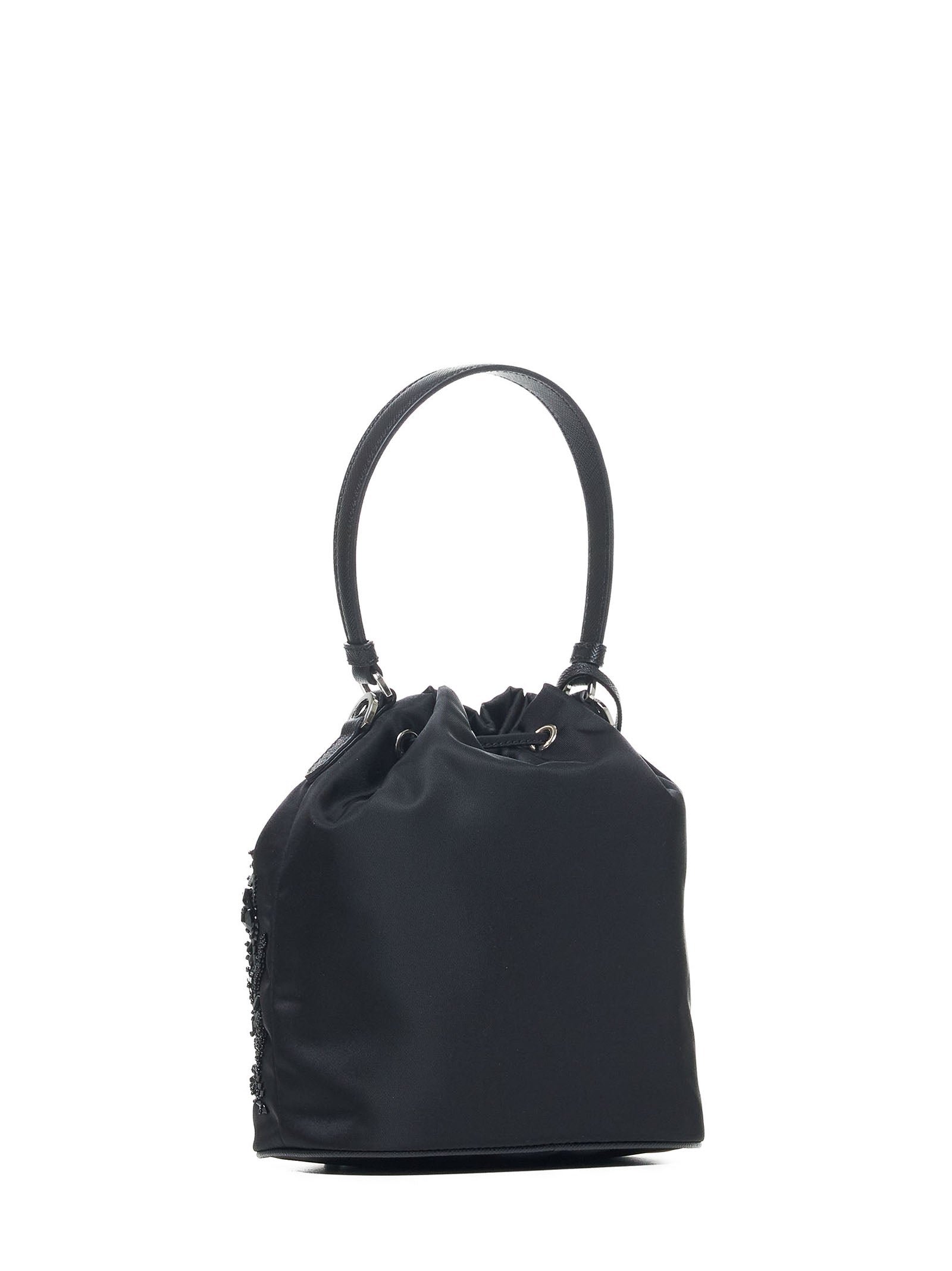 Prada Borse Women Crystals Re-Nylon Mini Bucket Bag PRADA