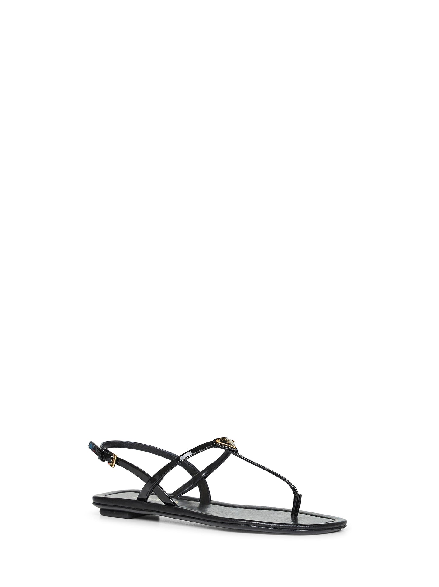 Prada Calzature Women Black Patent Leather Thong Sandals PRADA
